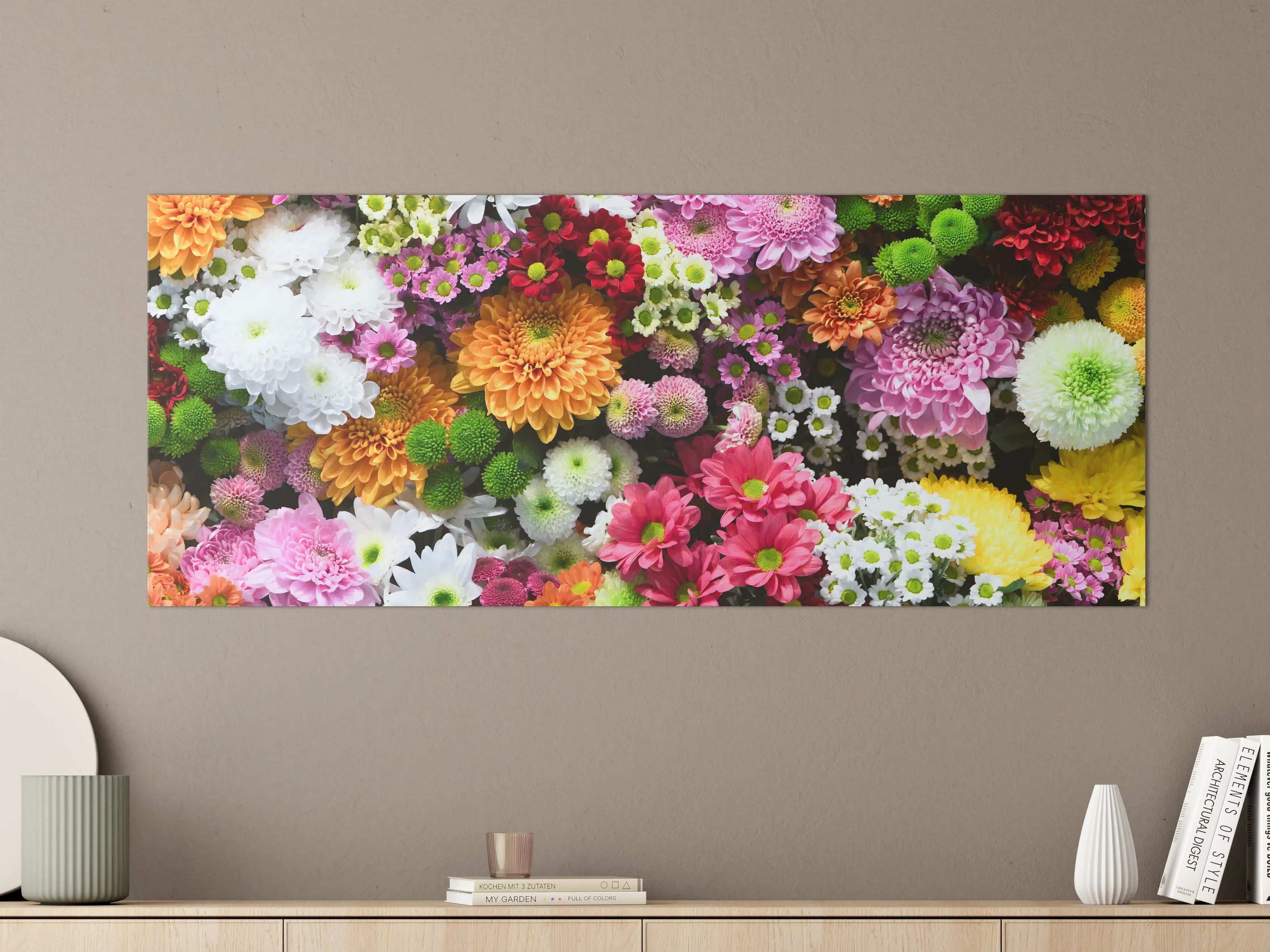 Große Wandbilder - Mix aus bunten Frühlingsblumen