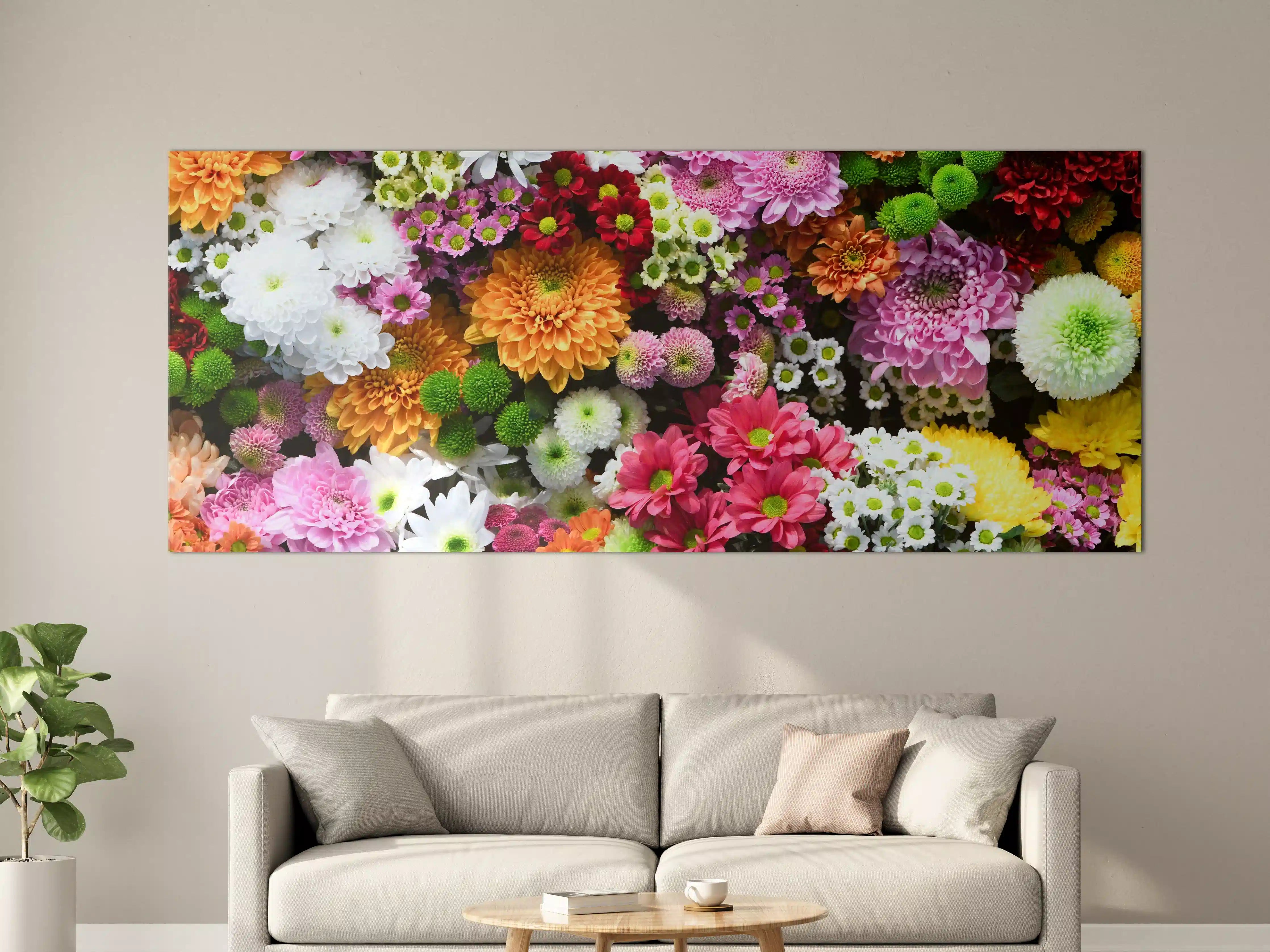 Große Wandbilder - Mix aus bunten Frühlingsblumen
