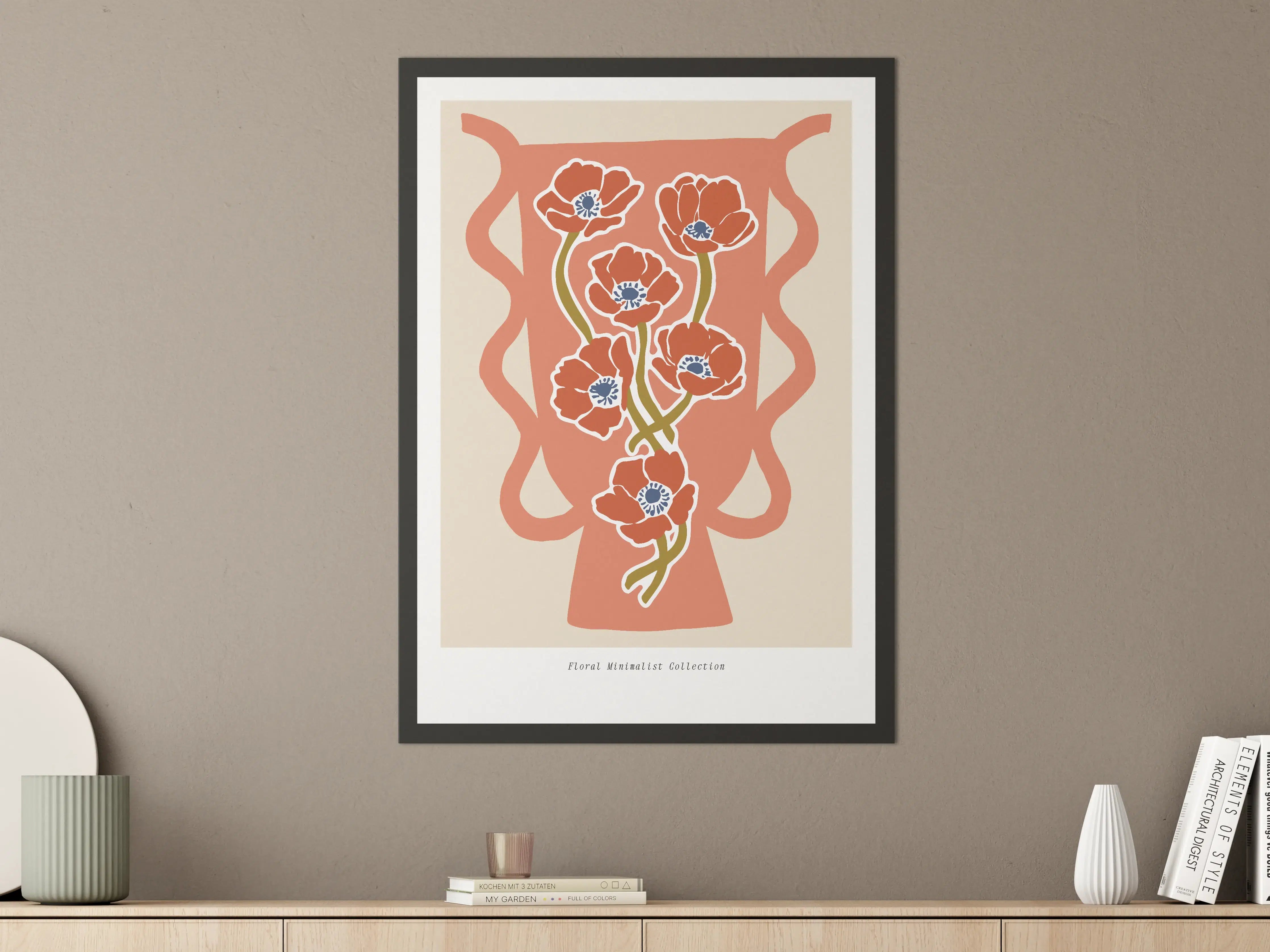 Große Wandbilder - Moderne Aquarell-Blumenwandkunst