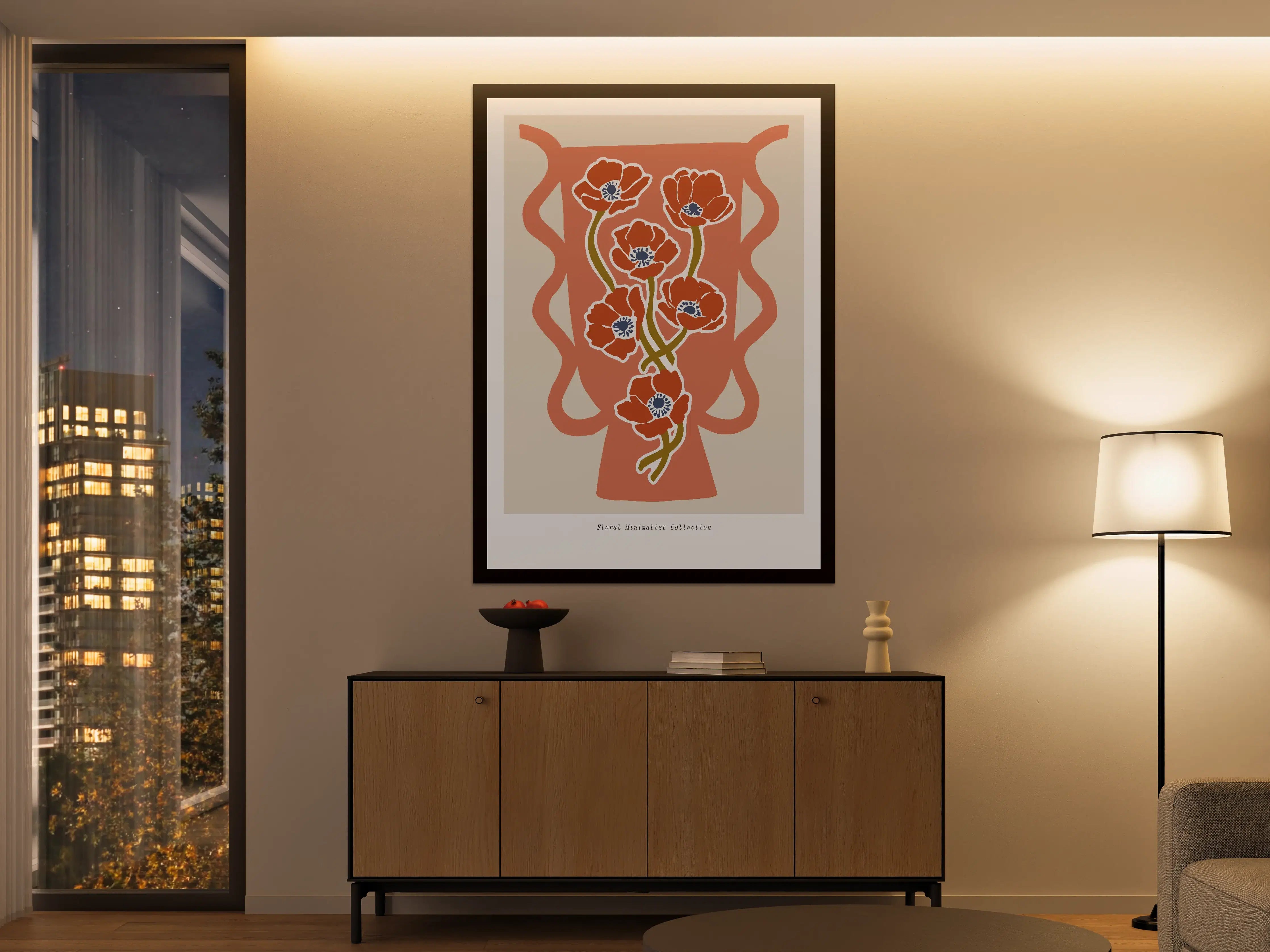 Große Wandbilder - Moderne Aquarell-Blumenwandkunst