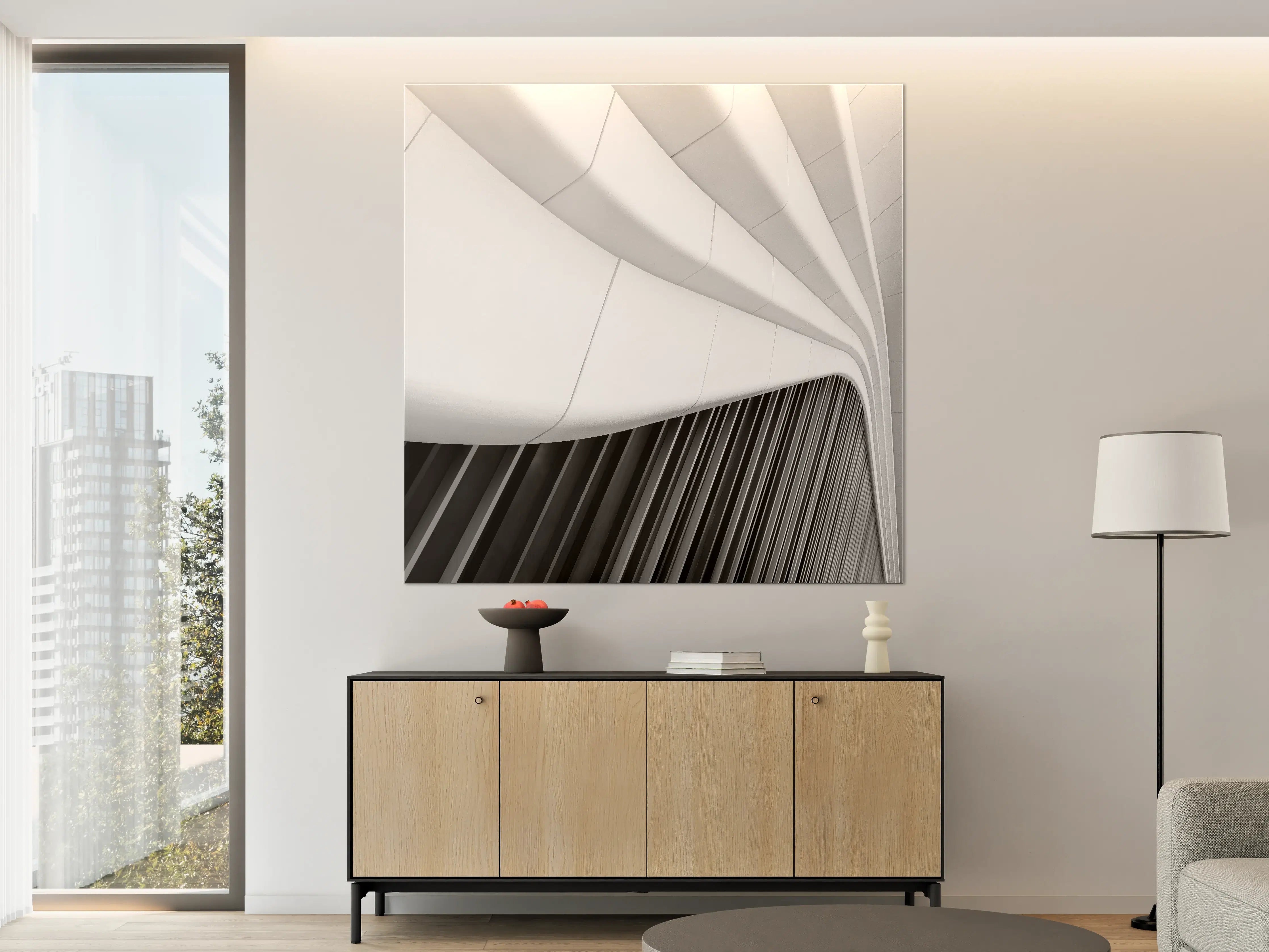 Große Wandbilder - Moderne Architektur in Schwarz-Weiß