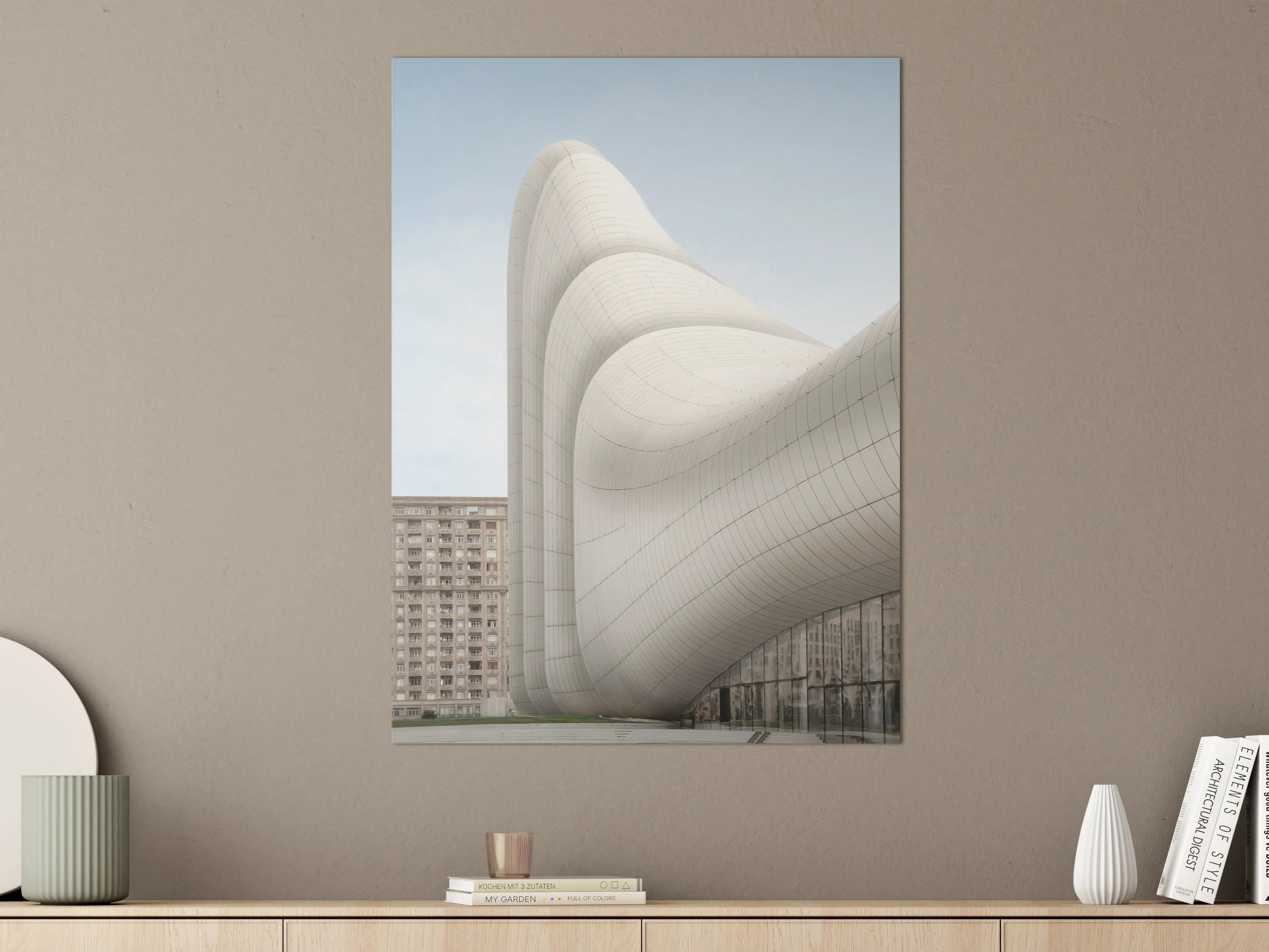 Große Wandbilder - Moderne Architektur mit fließenden Formen