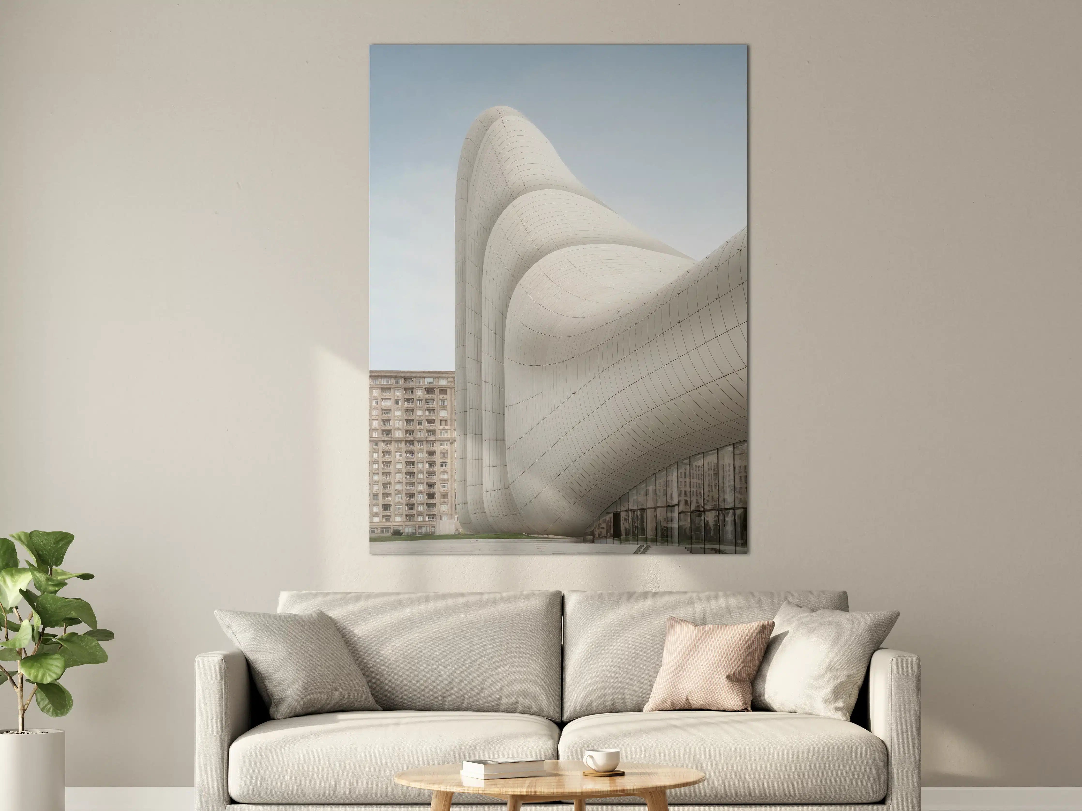Große Wandbilder - Moderne Architektur mit fließenden Formen