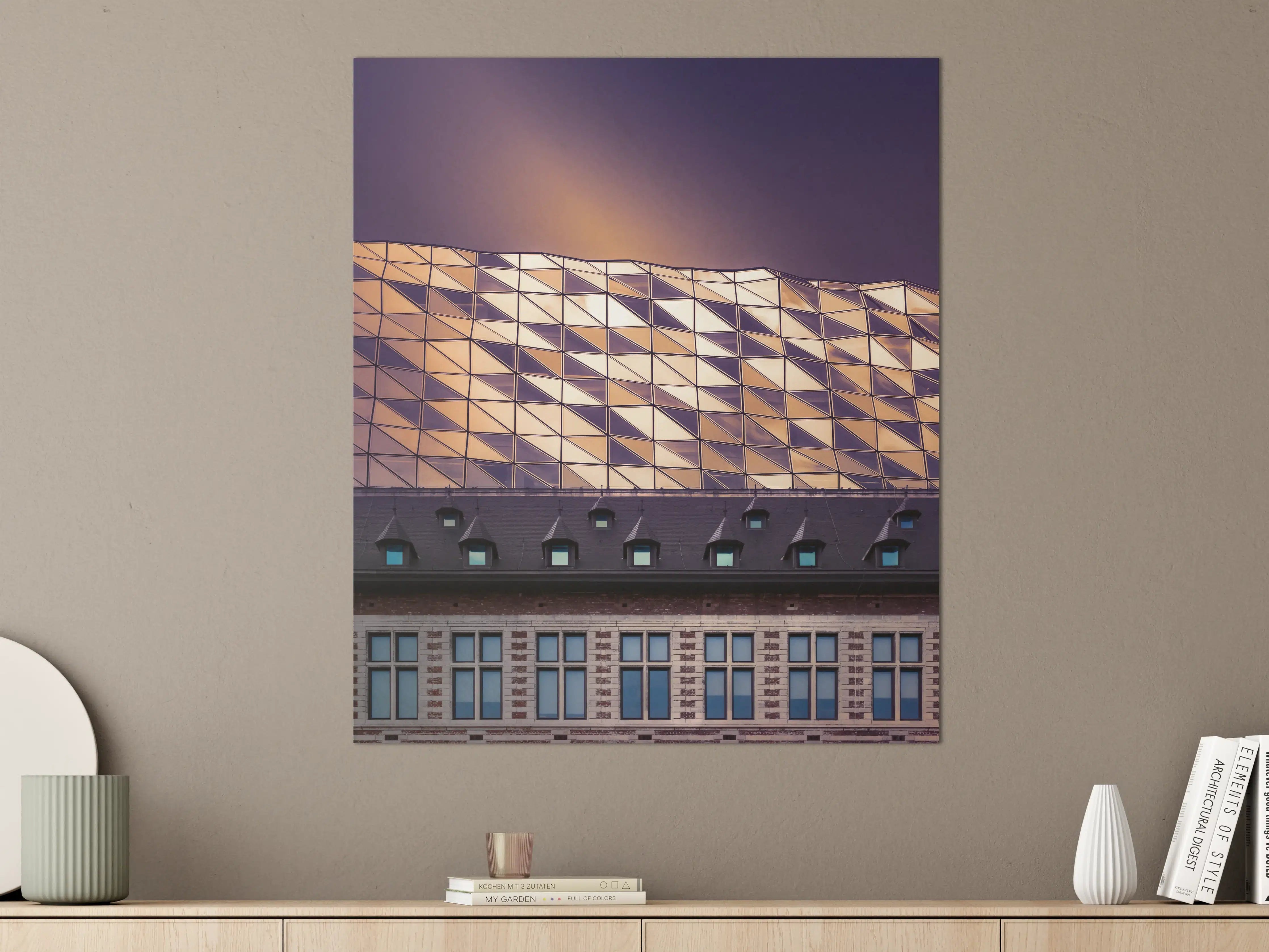 Große Wandbilder - Moderne Architektur mit reflektierender Fassade