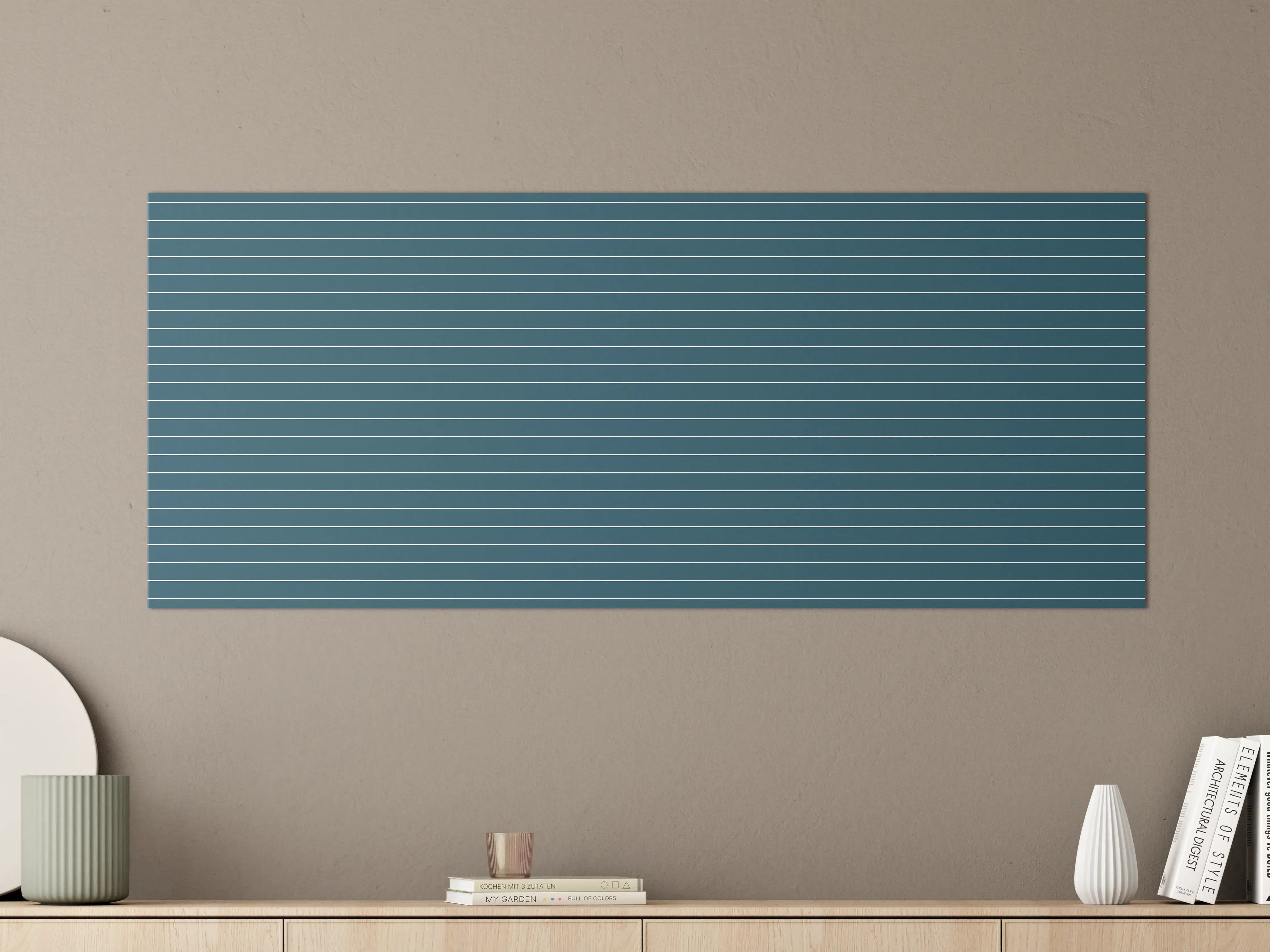 Große Wandbilder - Moderne Blau-Graue Linienstruktur