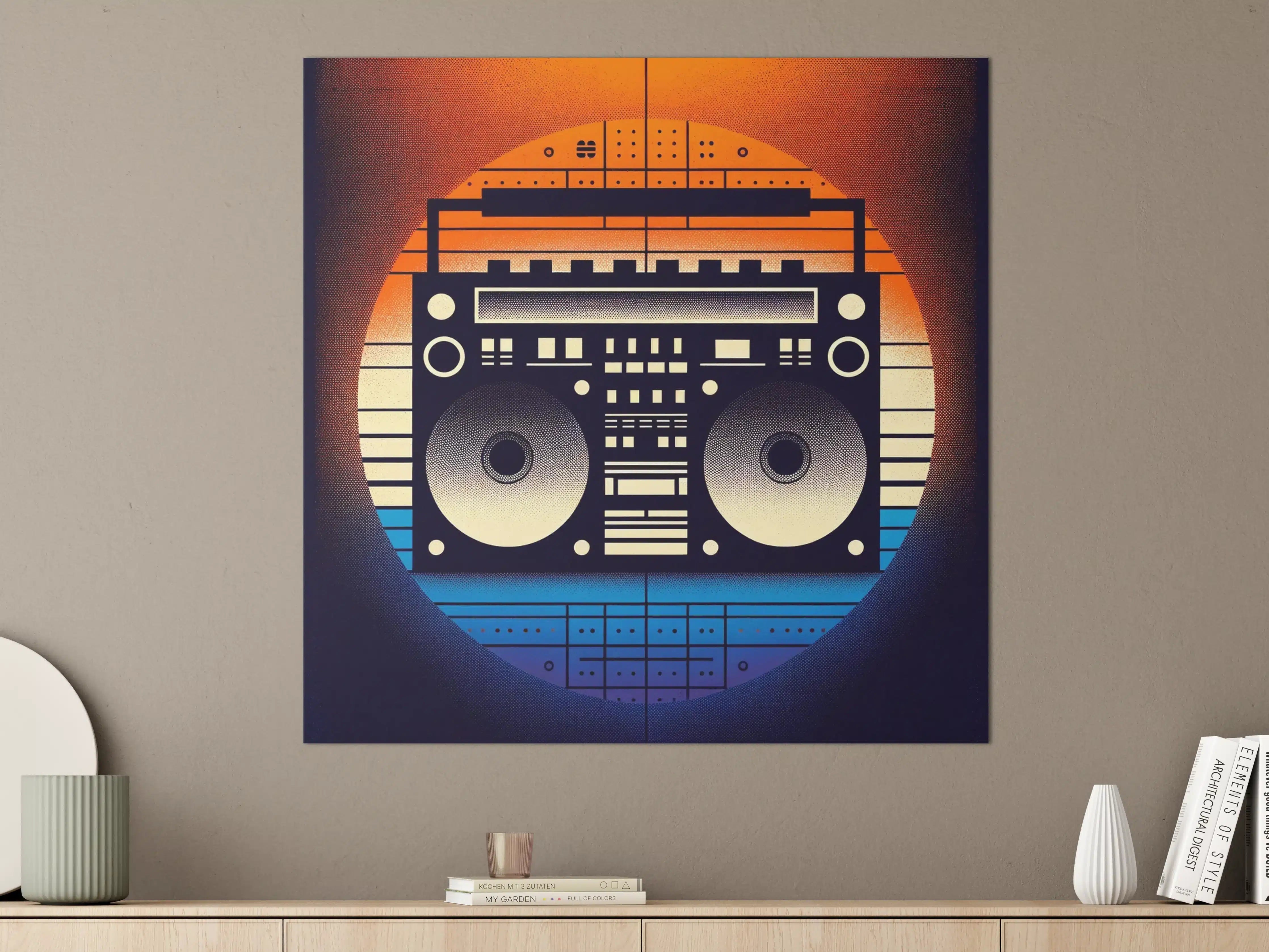 Große Wandbilder - Moderne DJ-Controller-Silhouette