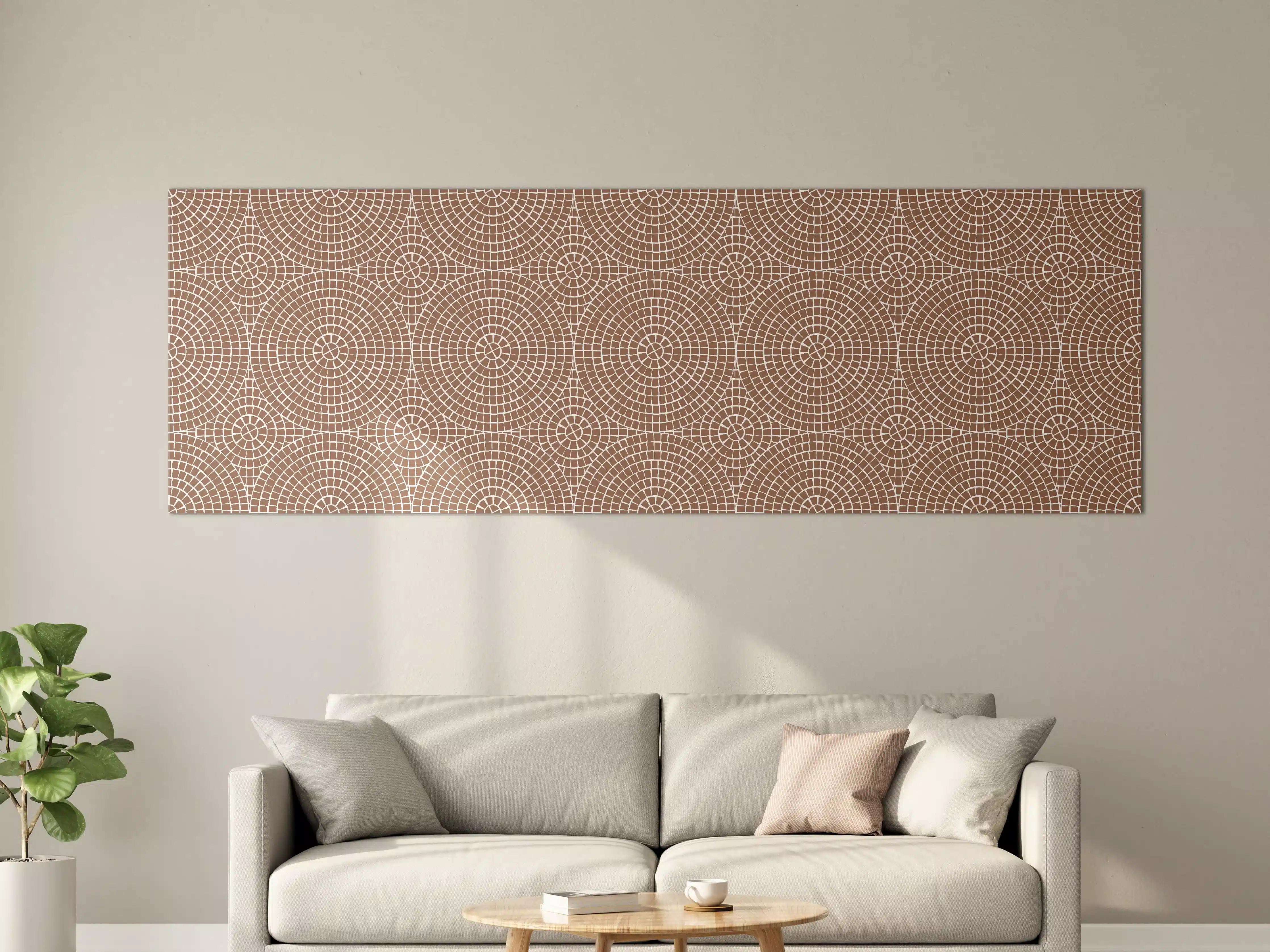 Große Wandbilder - Moderne Designmuster in warmen Tönen