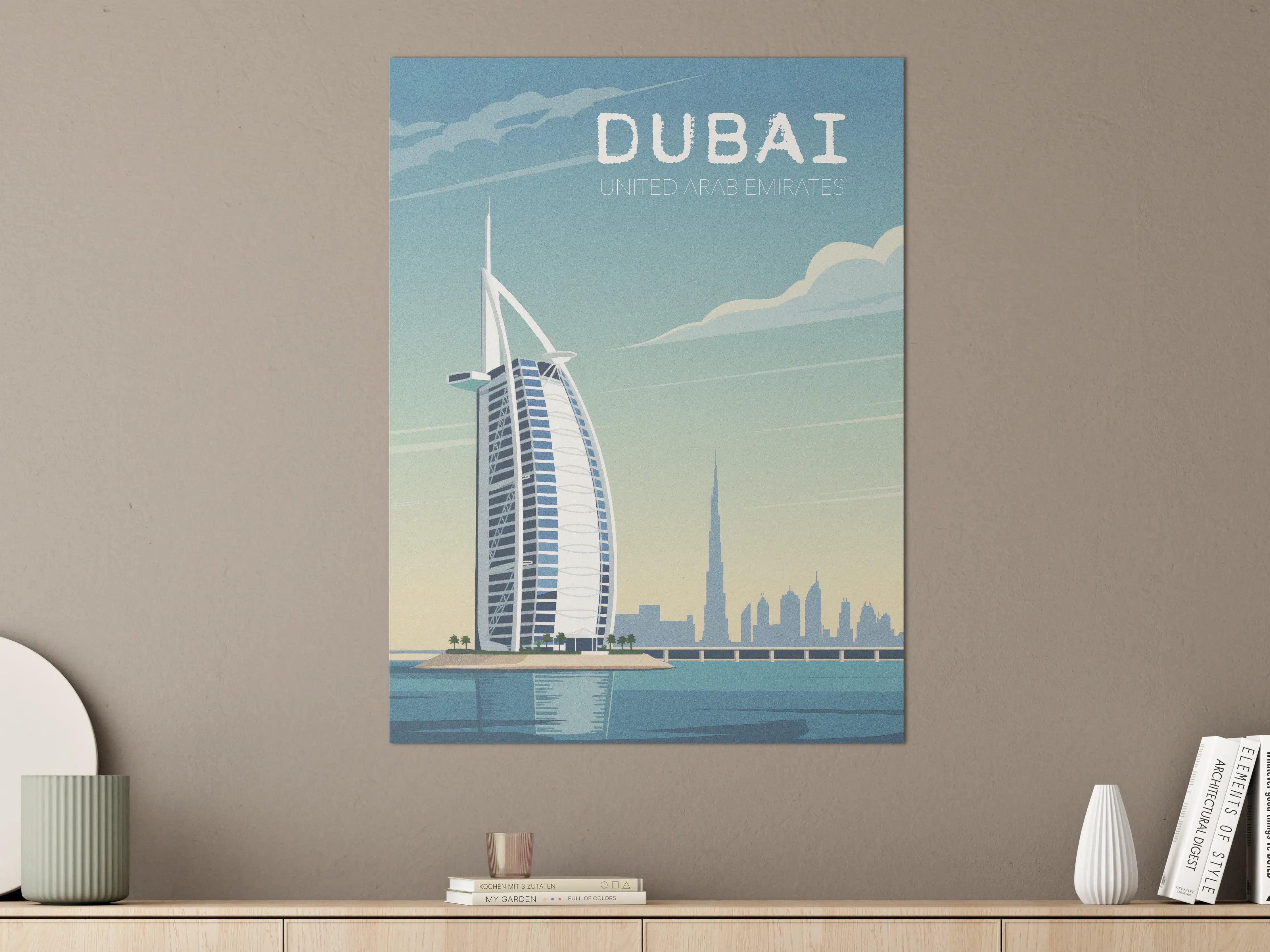 Große Wandbilder - Moderne Dubai Skyline mit Burj Khalifa und futuristischem Panorama