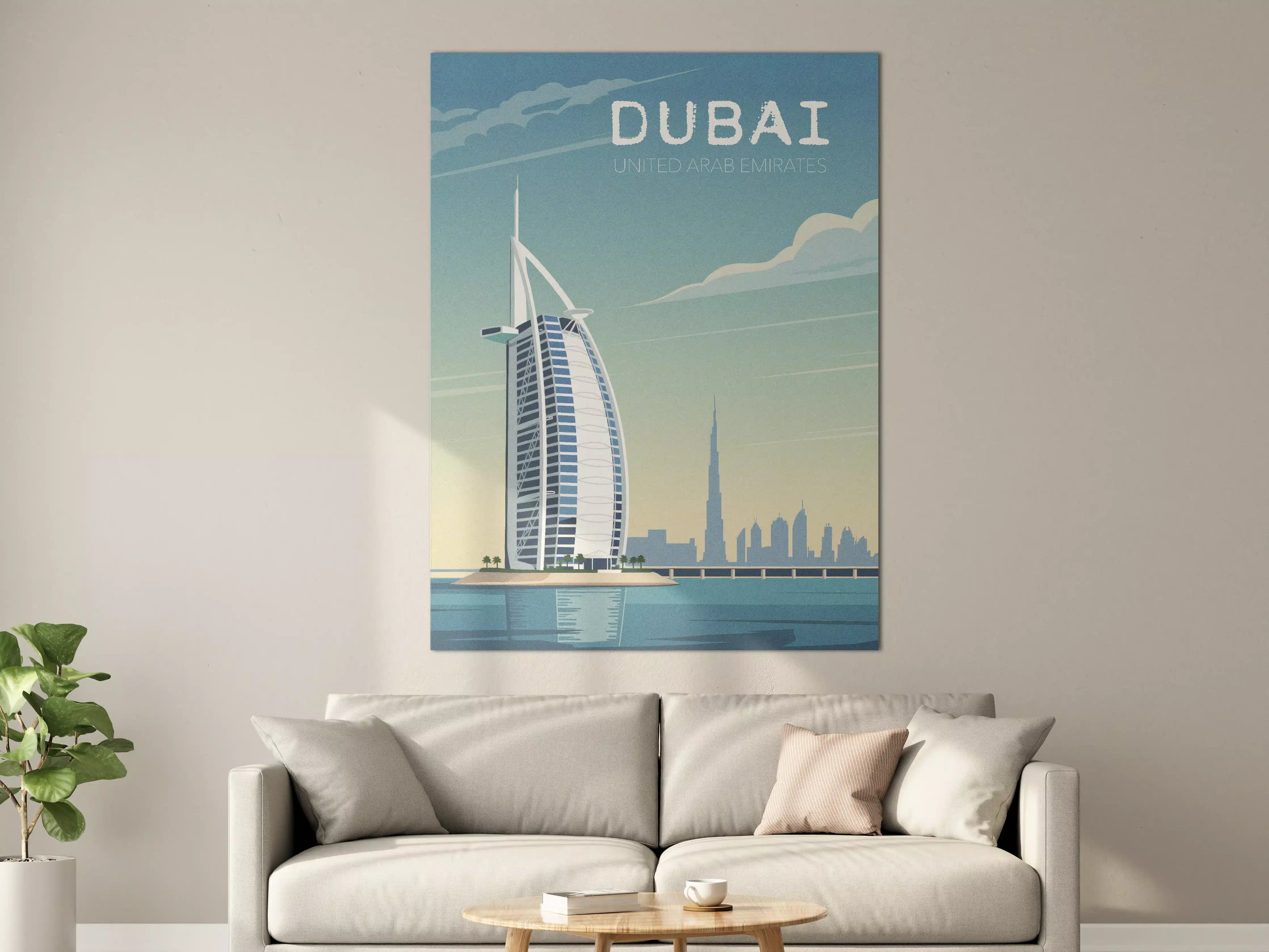 Große Wandbilder - Moderne Dubai Skyline mit Burj Khalifa und futuristischem Panorama