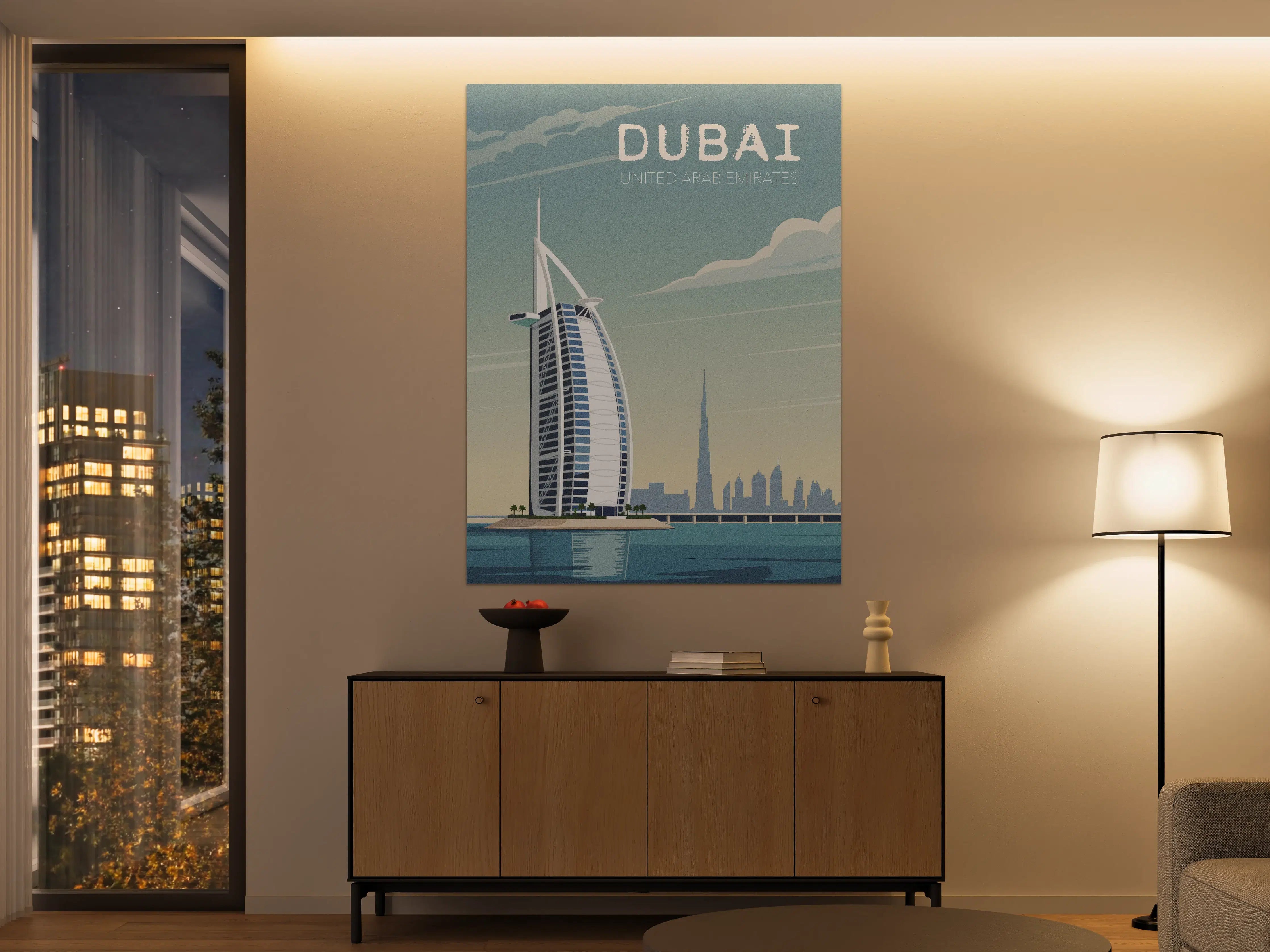 Große Wandbilder - Moderne Dubai Skyline mit Burj Khalifa und futuristischem Panorama