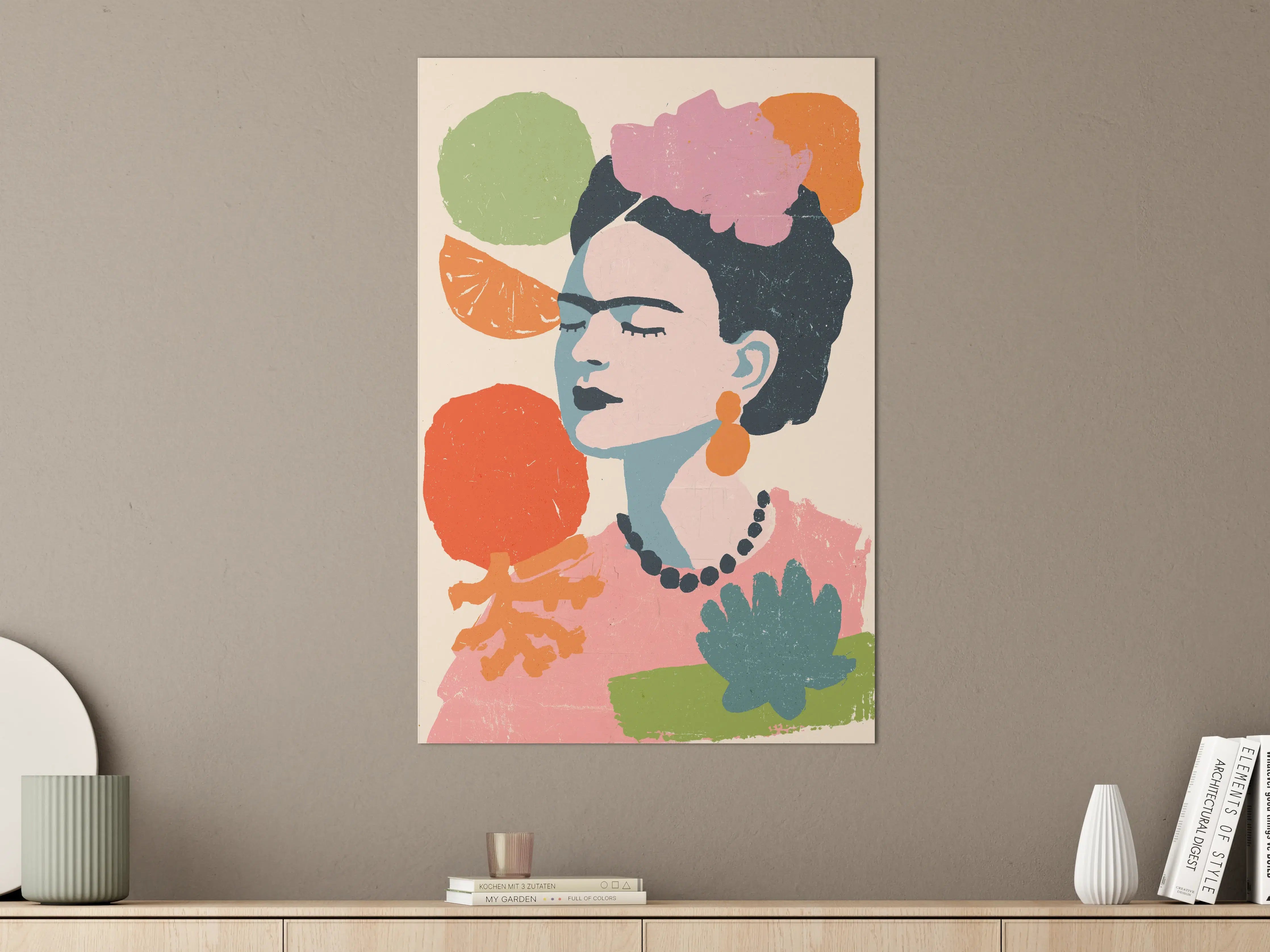 Große Wandbilder - Moderne Frida Kahlo inspiriert