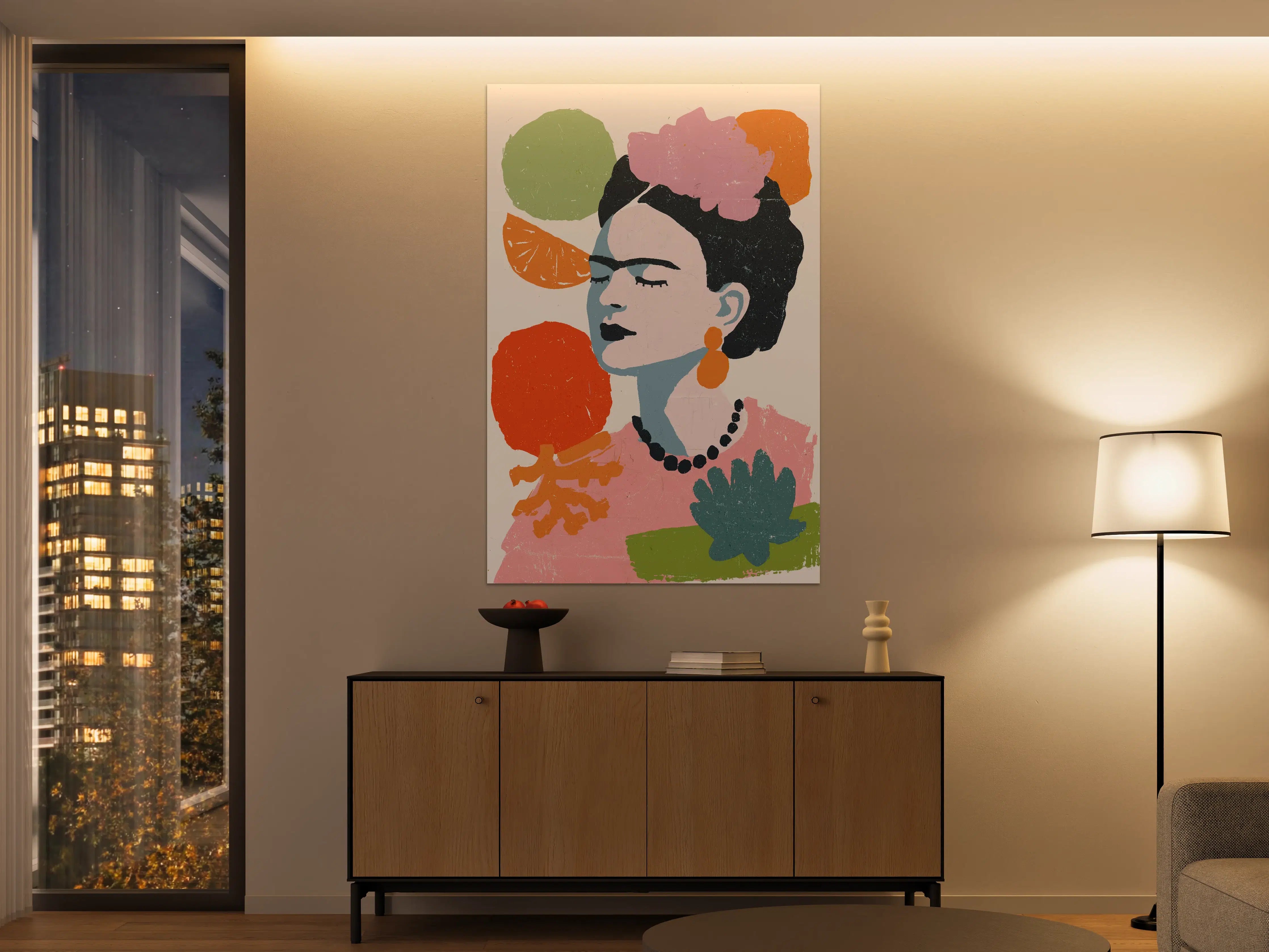 Große Wandbilder - Moderne Frida Kahlo inspiriert