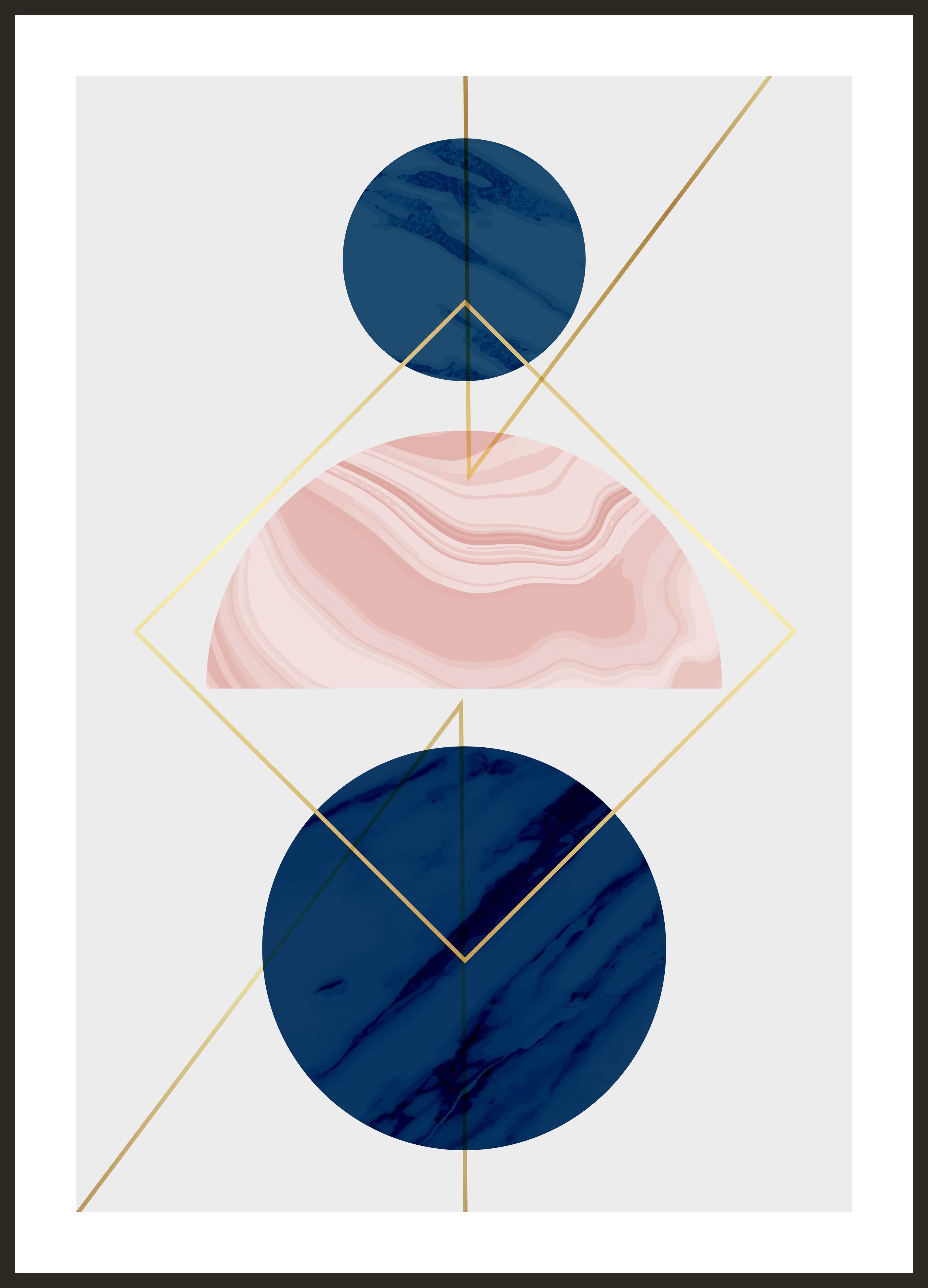 Große Wandbilder-Moderne Geometrie Kunstdruck