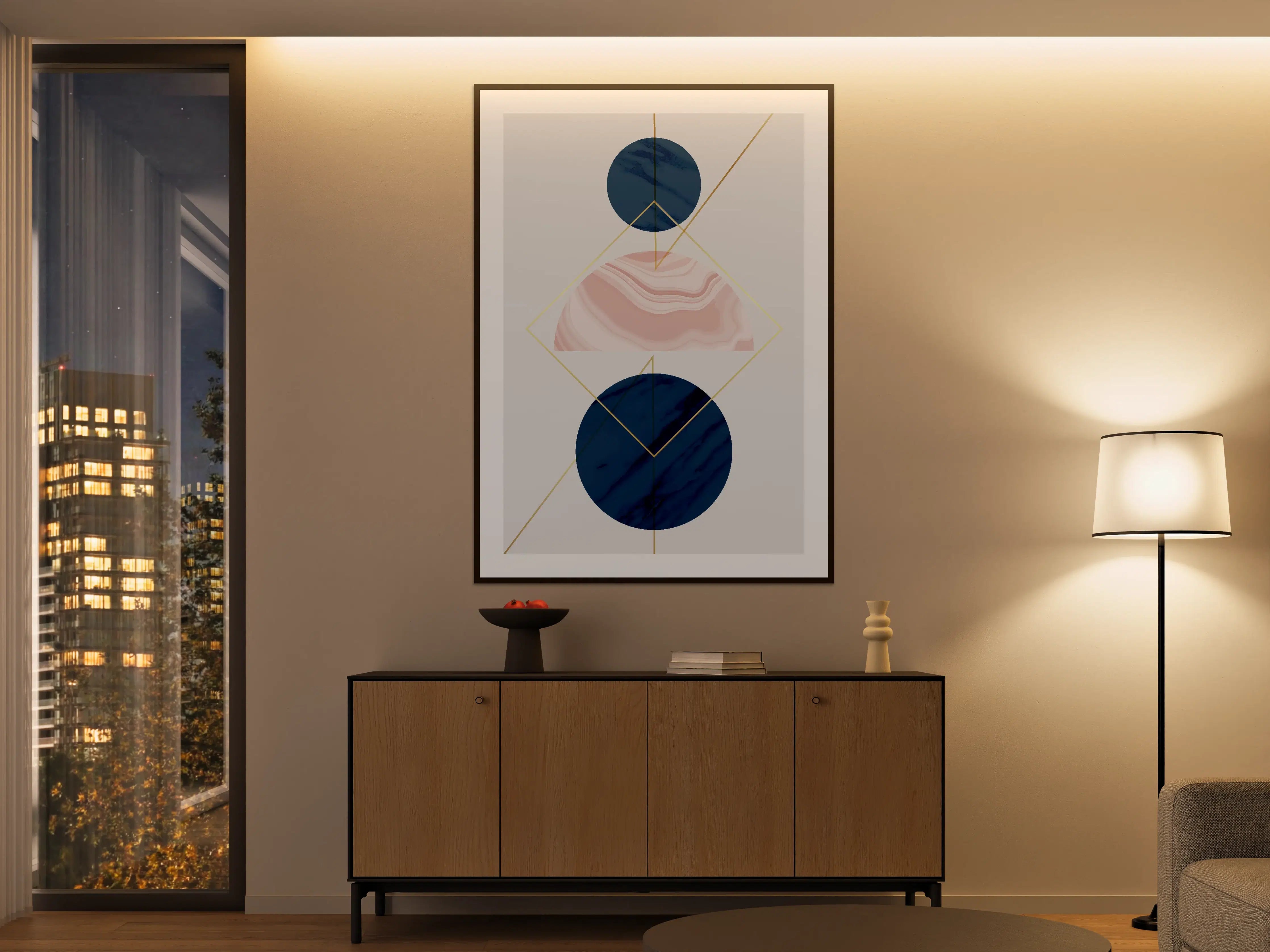 Große Wandbilder - Moderne Geometrie Kunstdruck