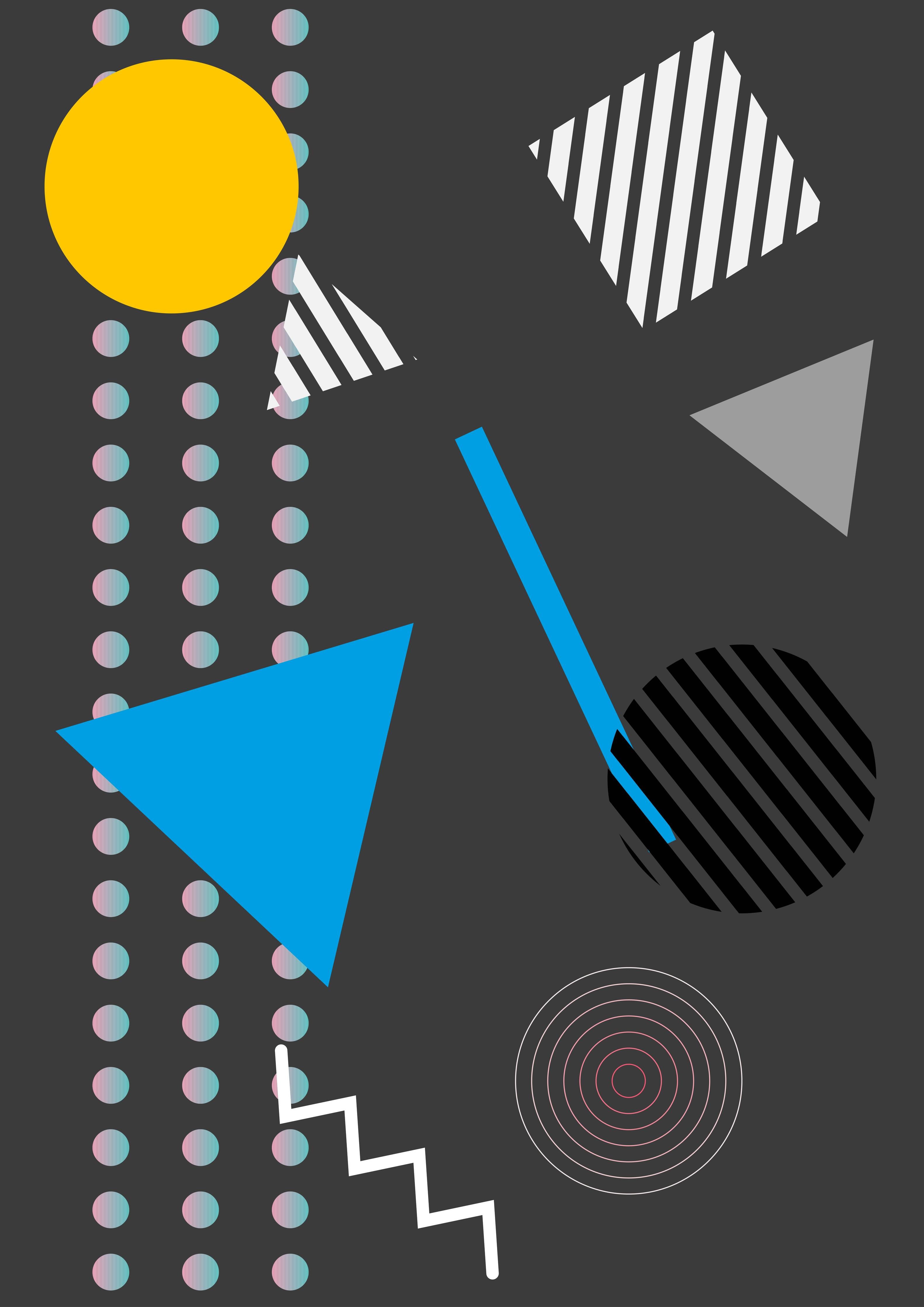 Große Wandbilder-Moderne Geometrie in Grau und Farben