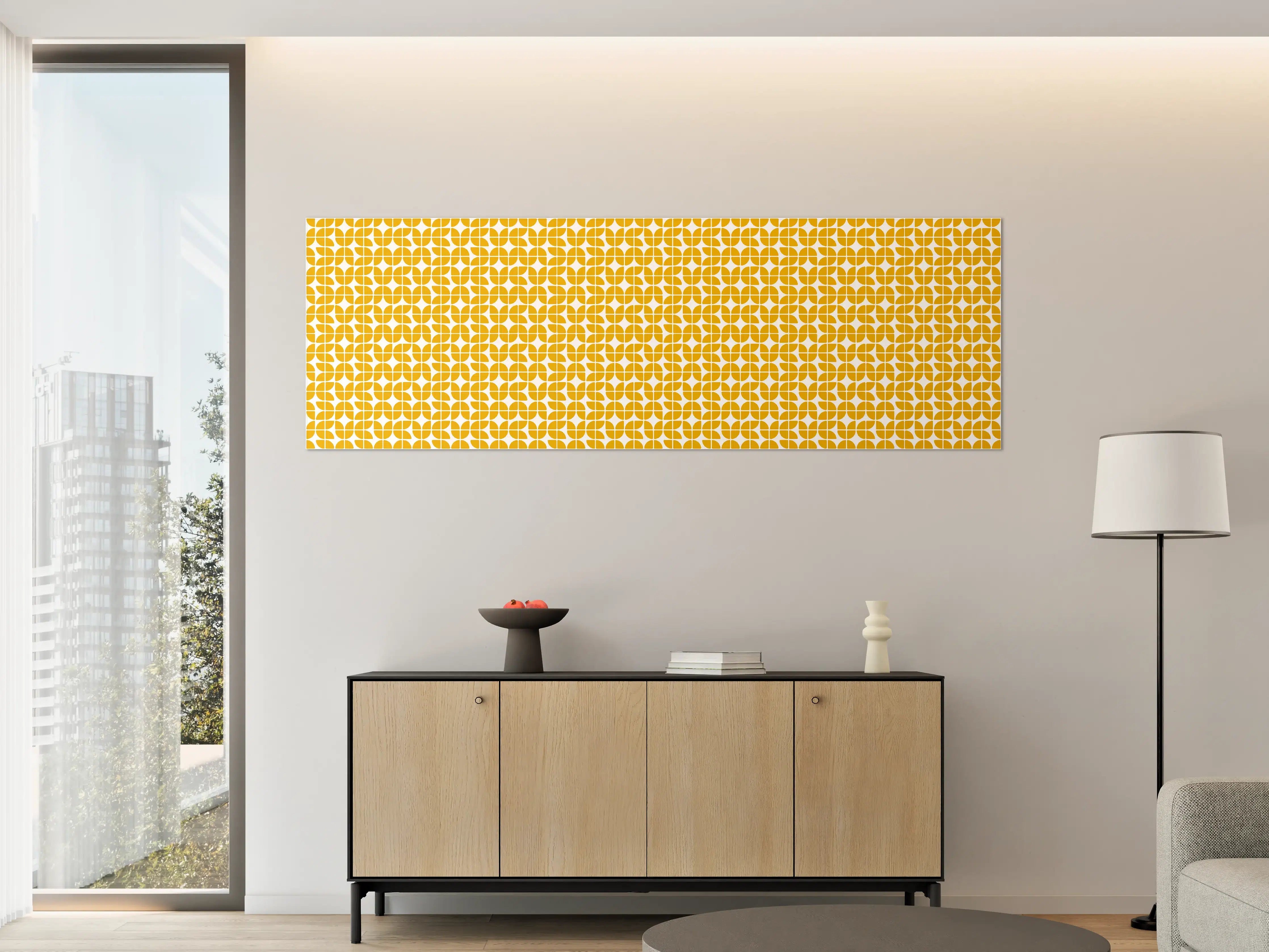 Große Wandbilder - Moderne Gold-Gelbemusterte Wandgestaltung