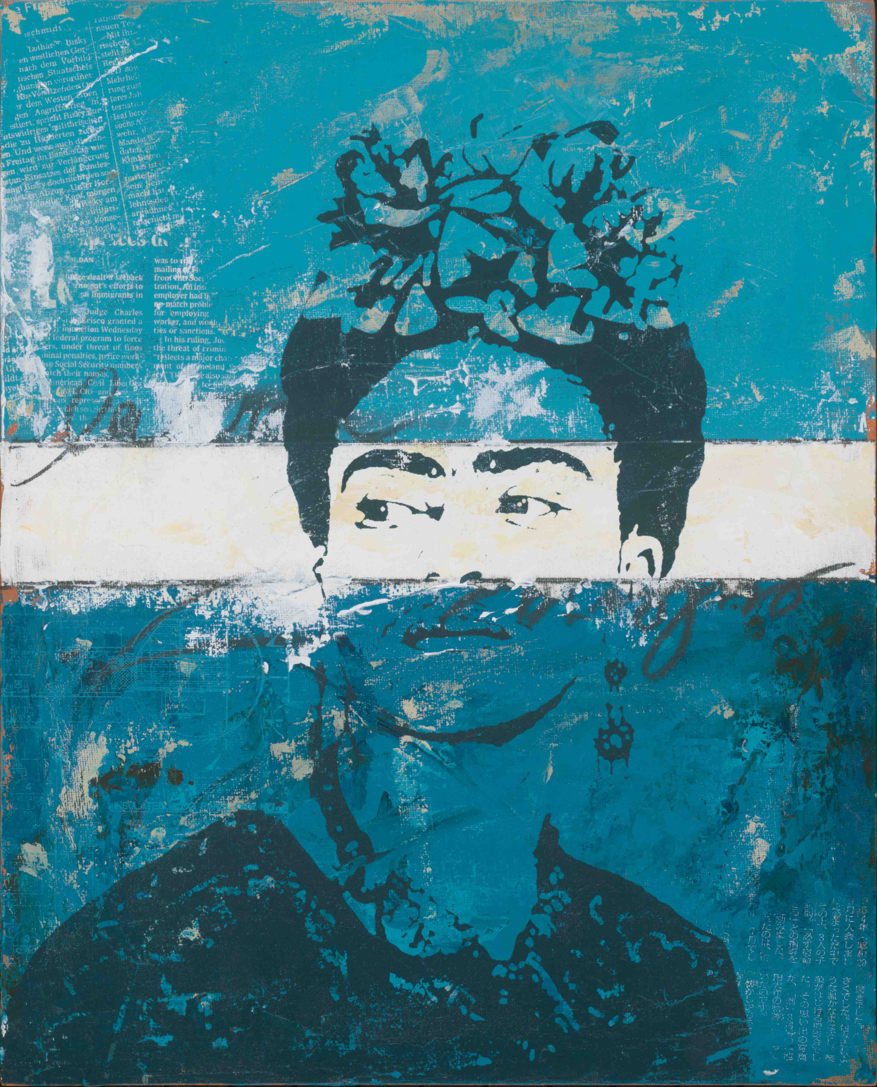 Große Wandbilder-Moderne Kunst im Blautönen