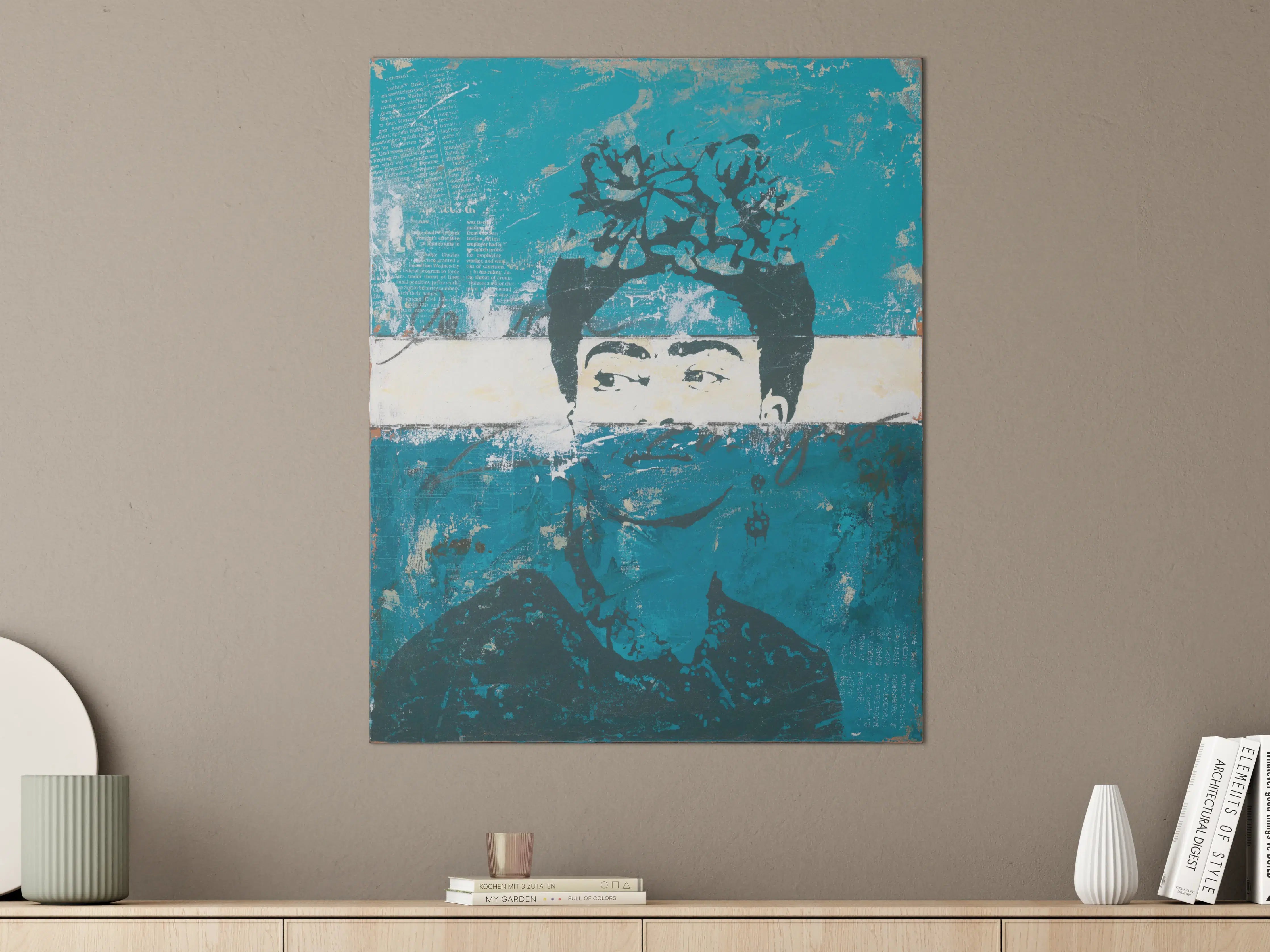 Große Wandbilder - Moderne Kunst im Blautönen