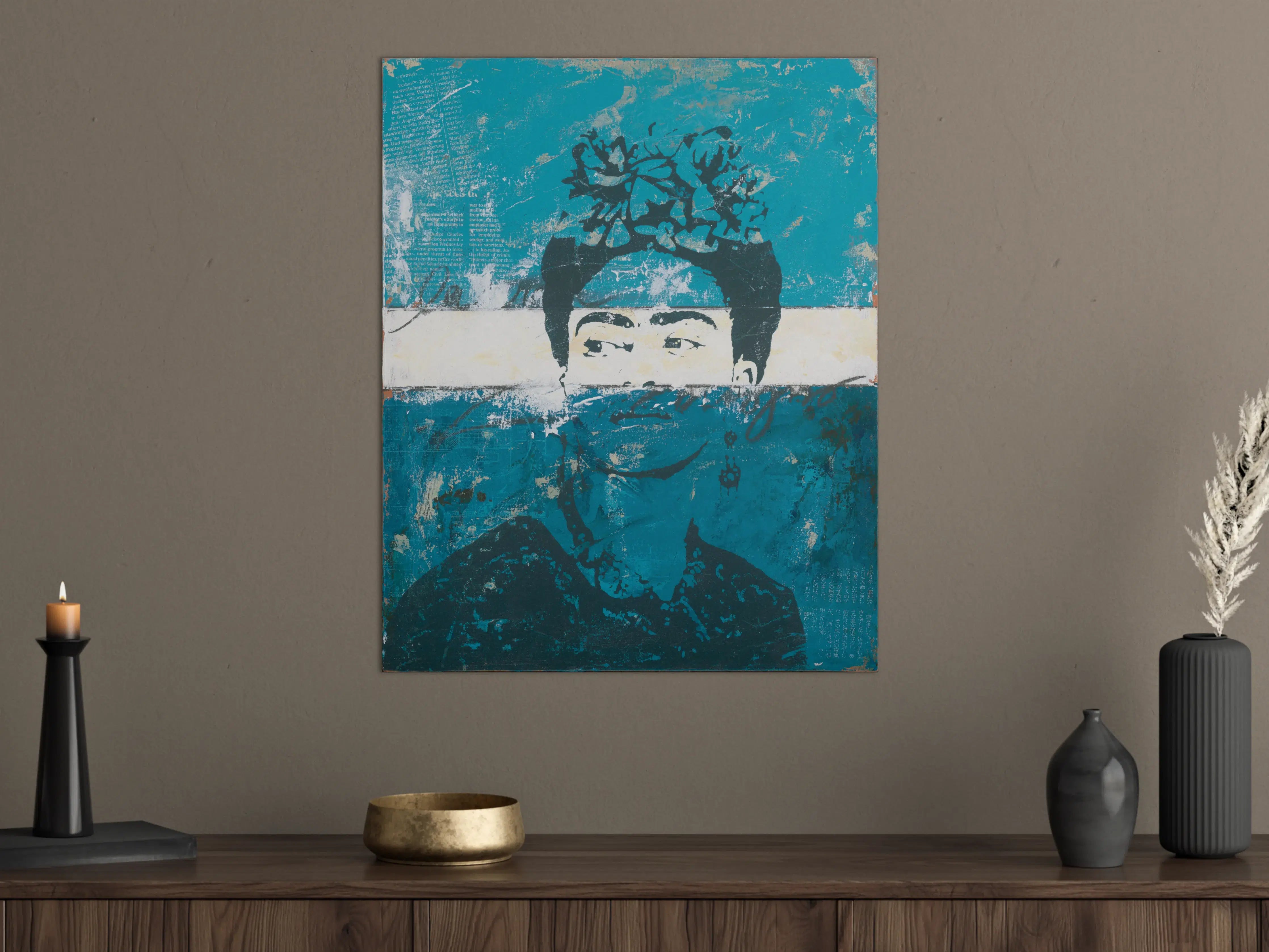 Große Wandbilder - Moderne Kunst im Blautönen