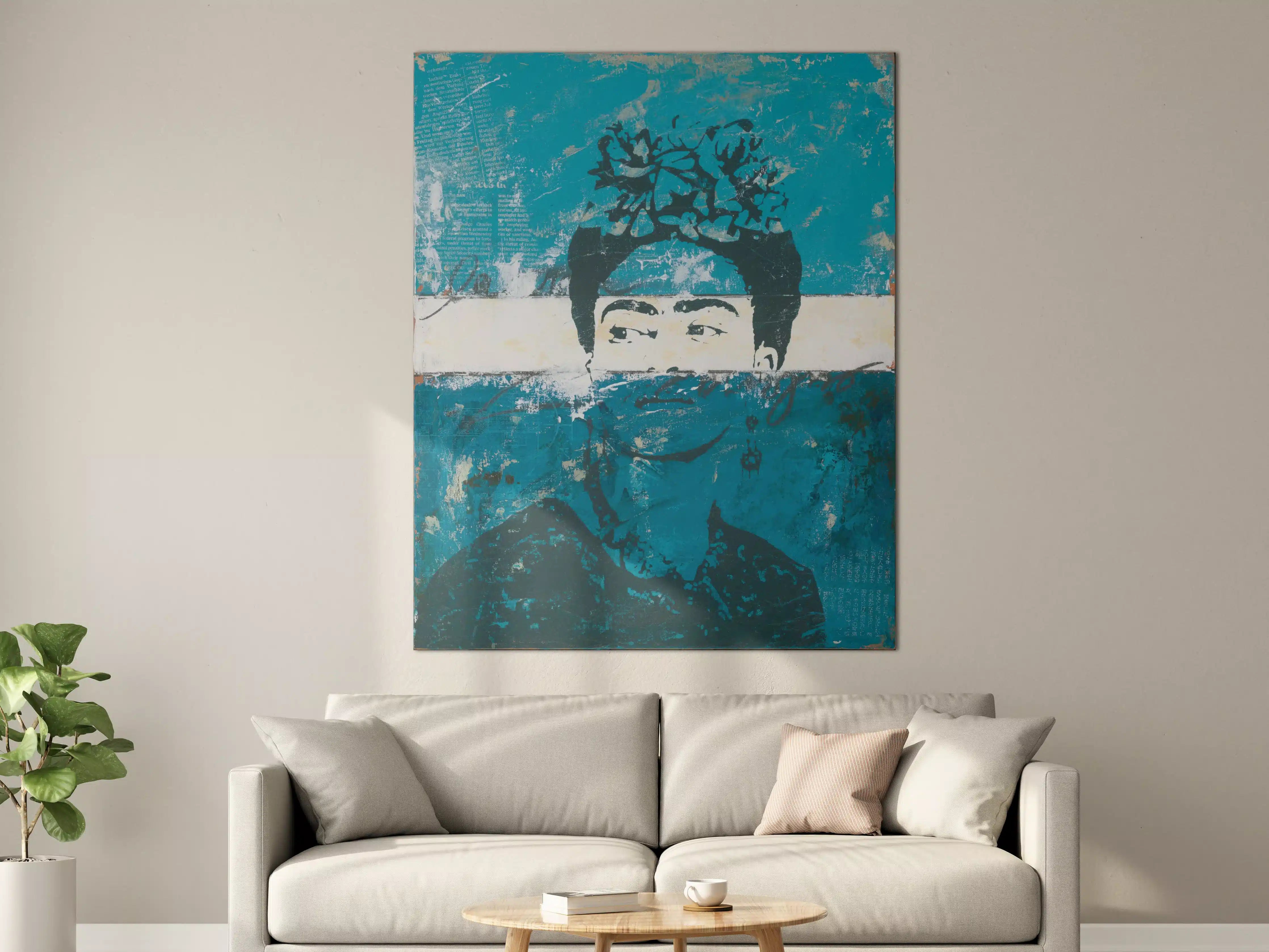 Große Wandbilder - Moderne Kunst im Blautönen