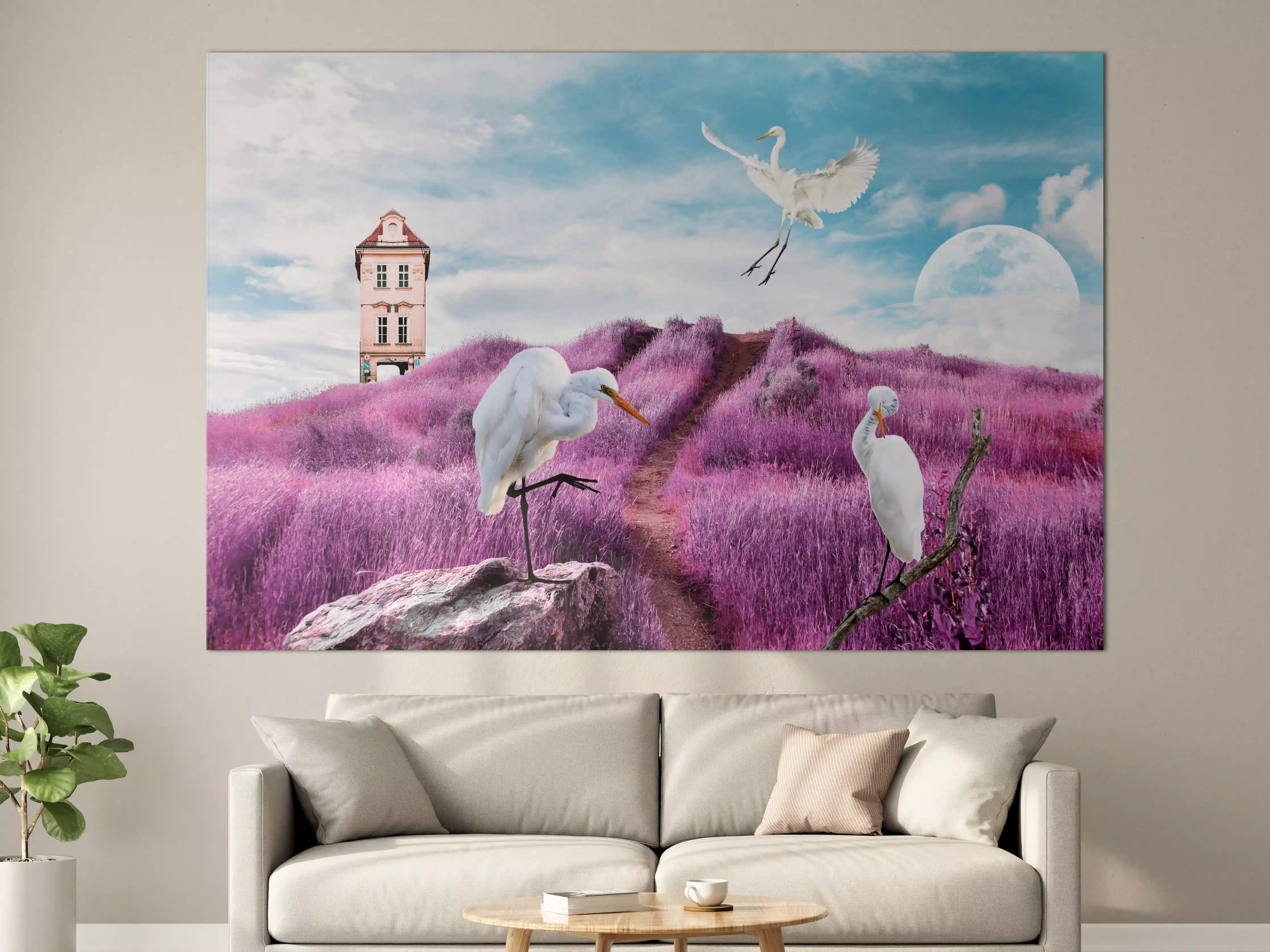 Große Wandbilder - Moderne Kunstcollage - Bergige Region