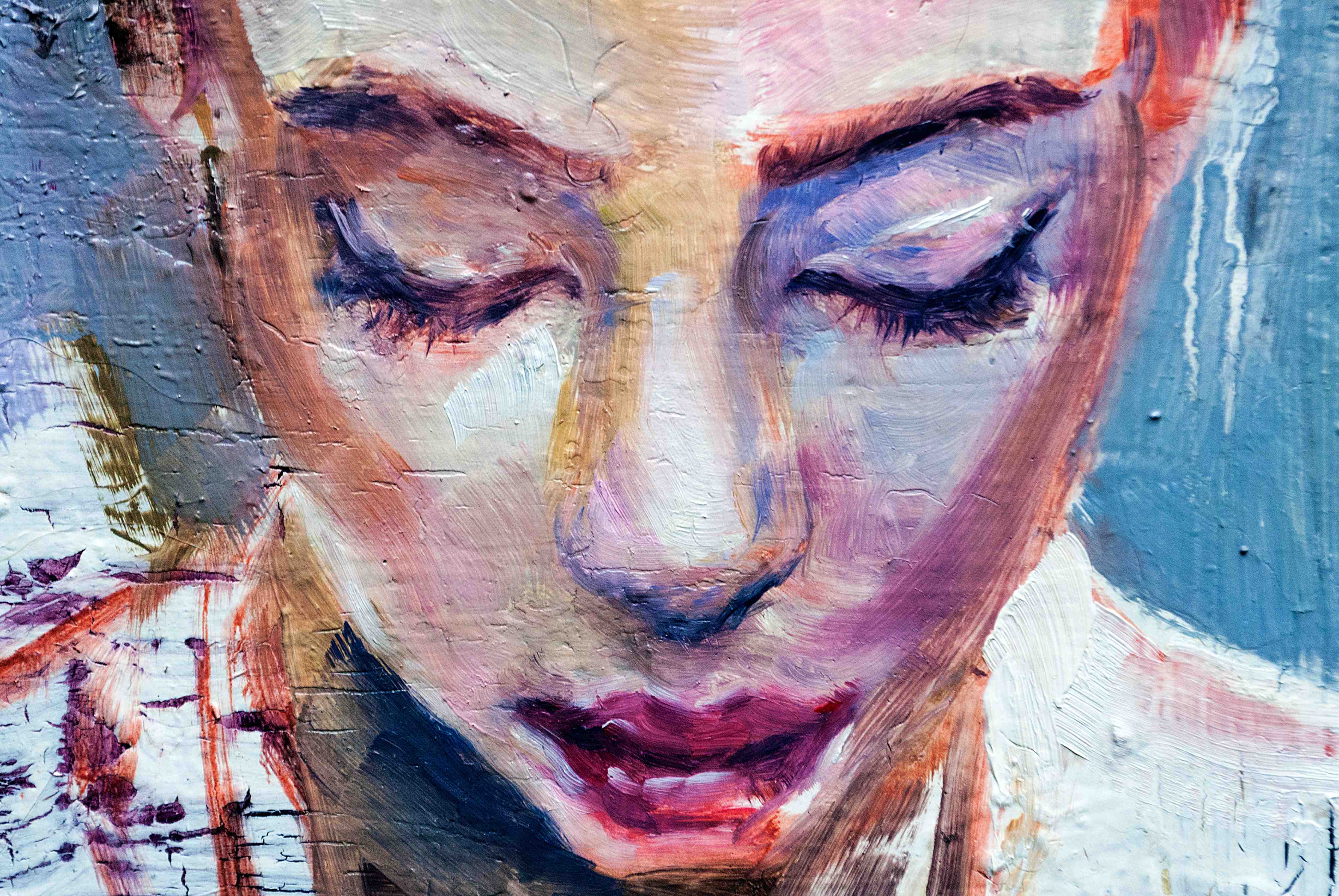 Große Wandbilder-Moderne Kunstporträt in lebendigen Farben