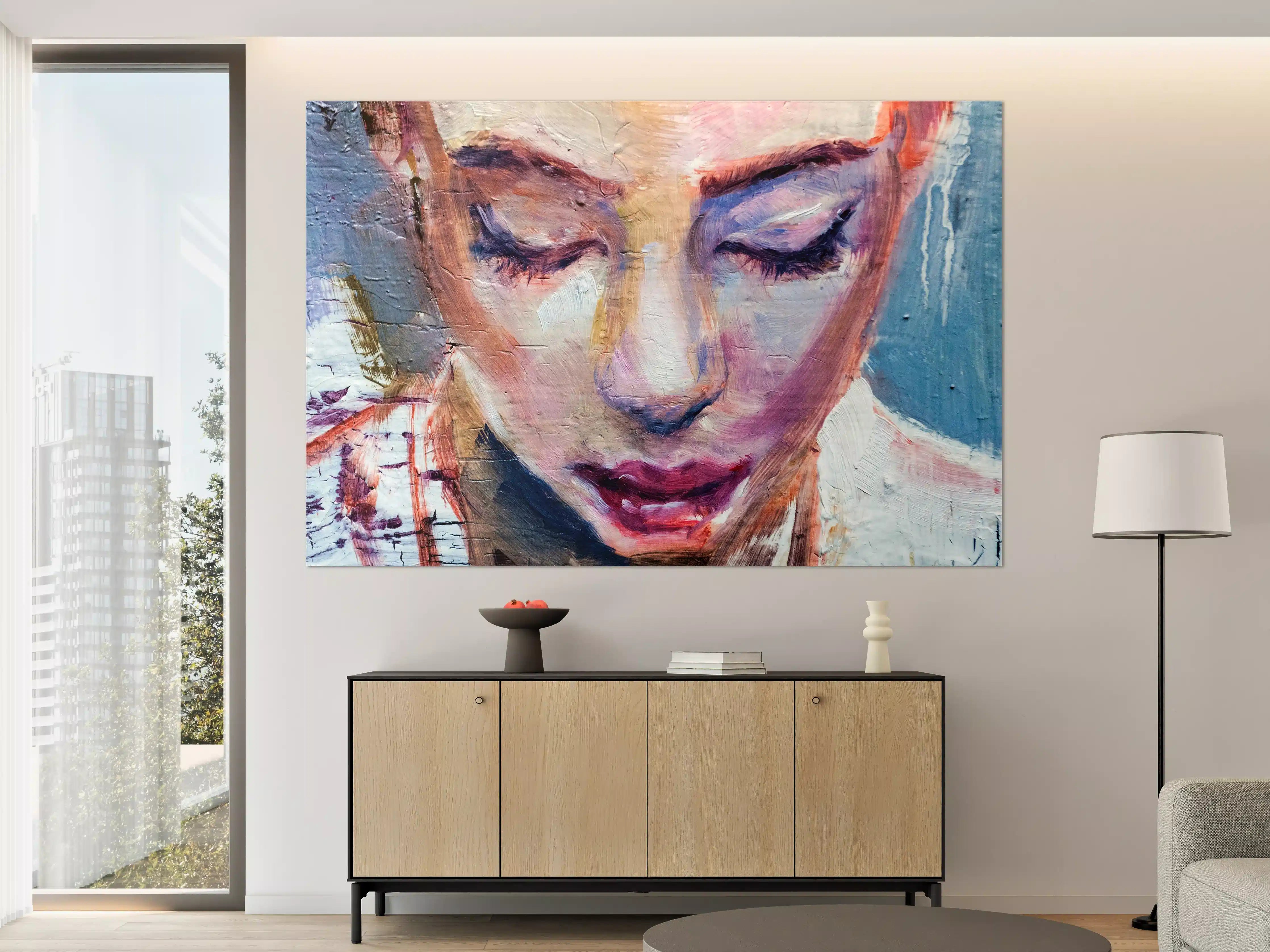Große Wandbilder - Moderne Kunstporträt in lebendigen Farben