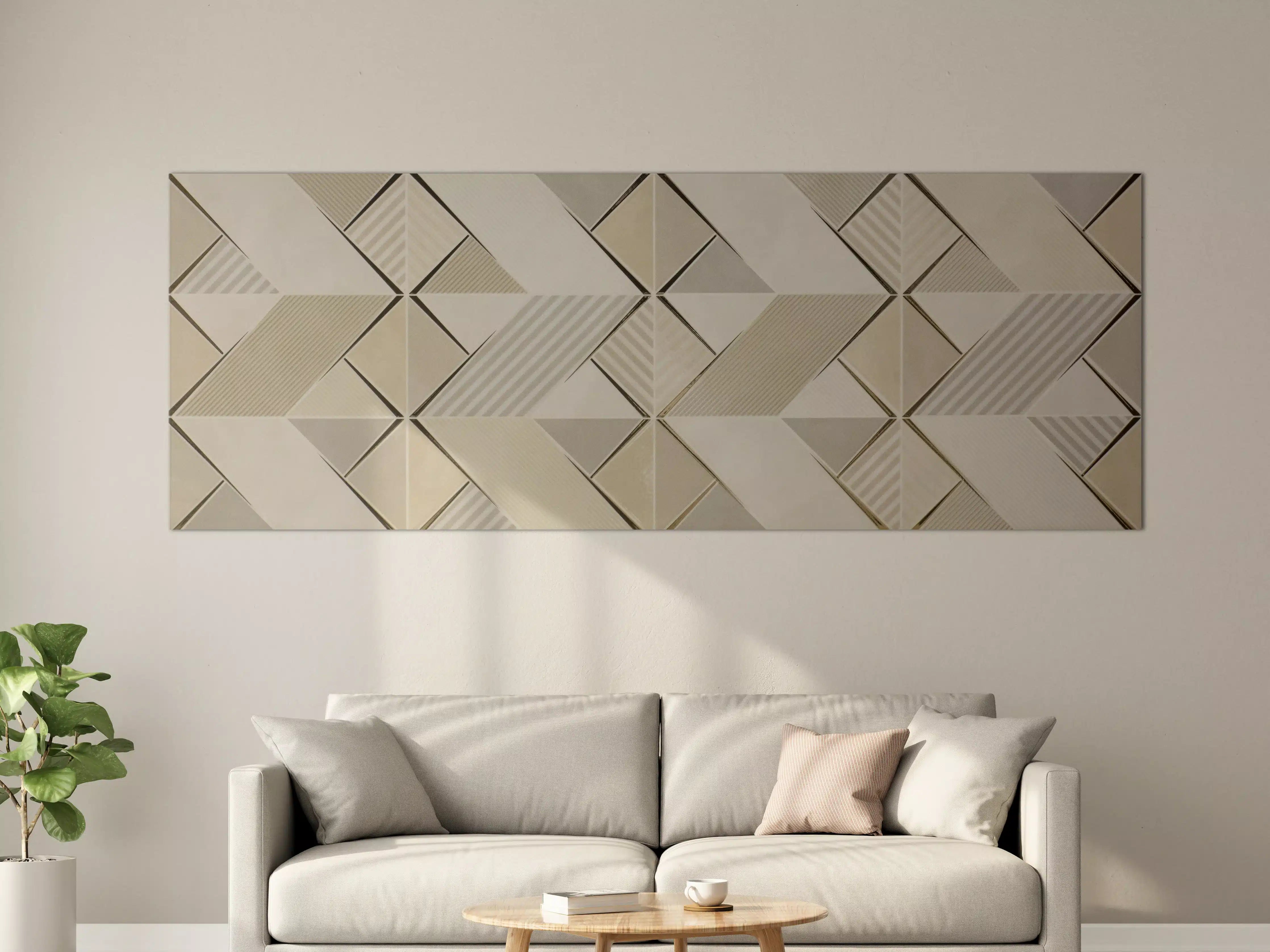 Große Wandbilder - Moderne Marmorstruktur in Beige und Grau