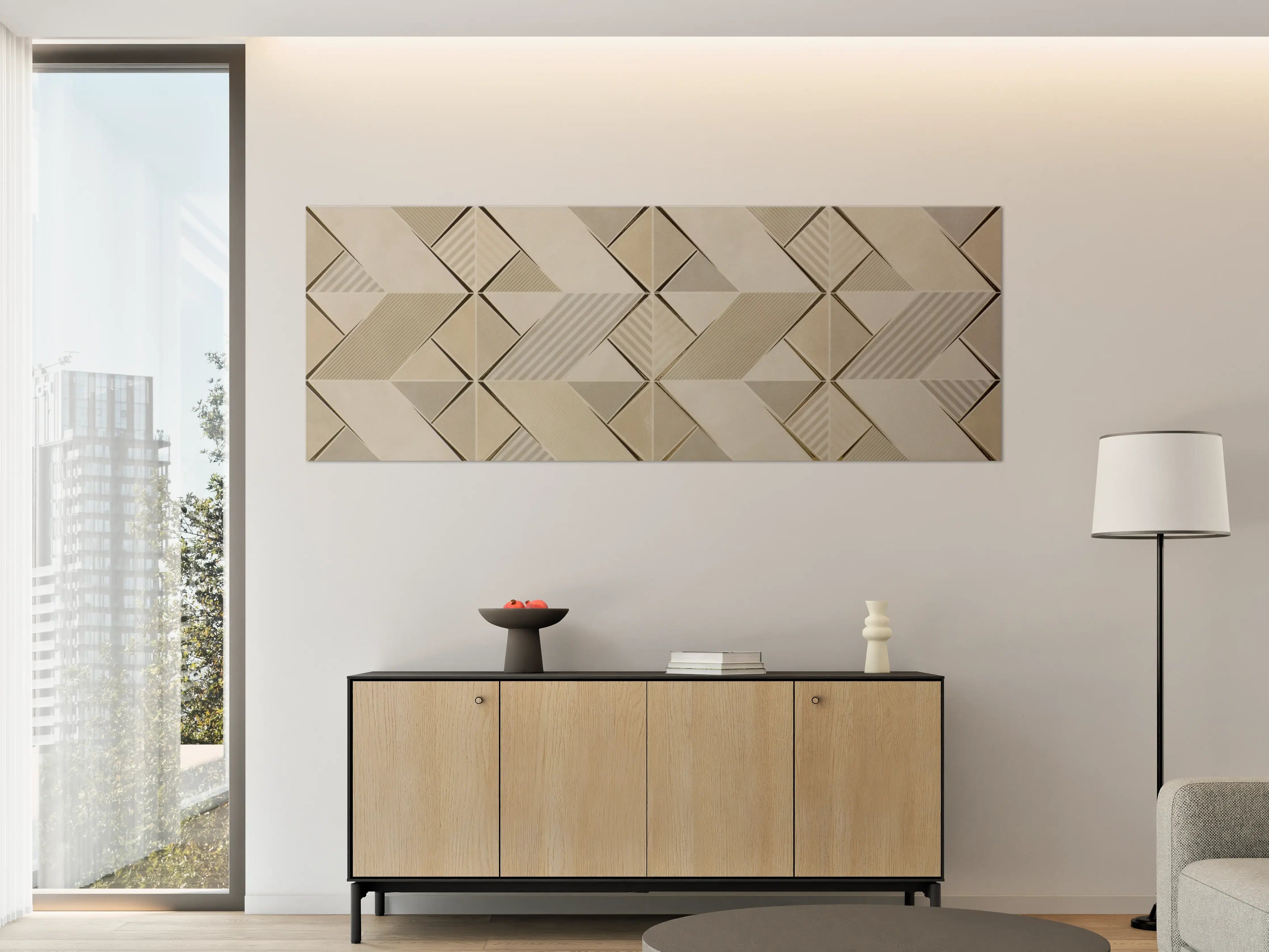 Große Wandbilder - Moderne Marmorstruktur in Beige und Grau