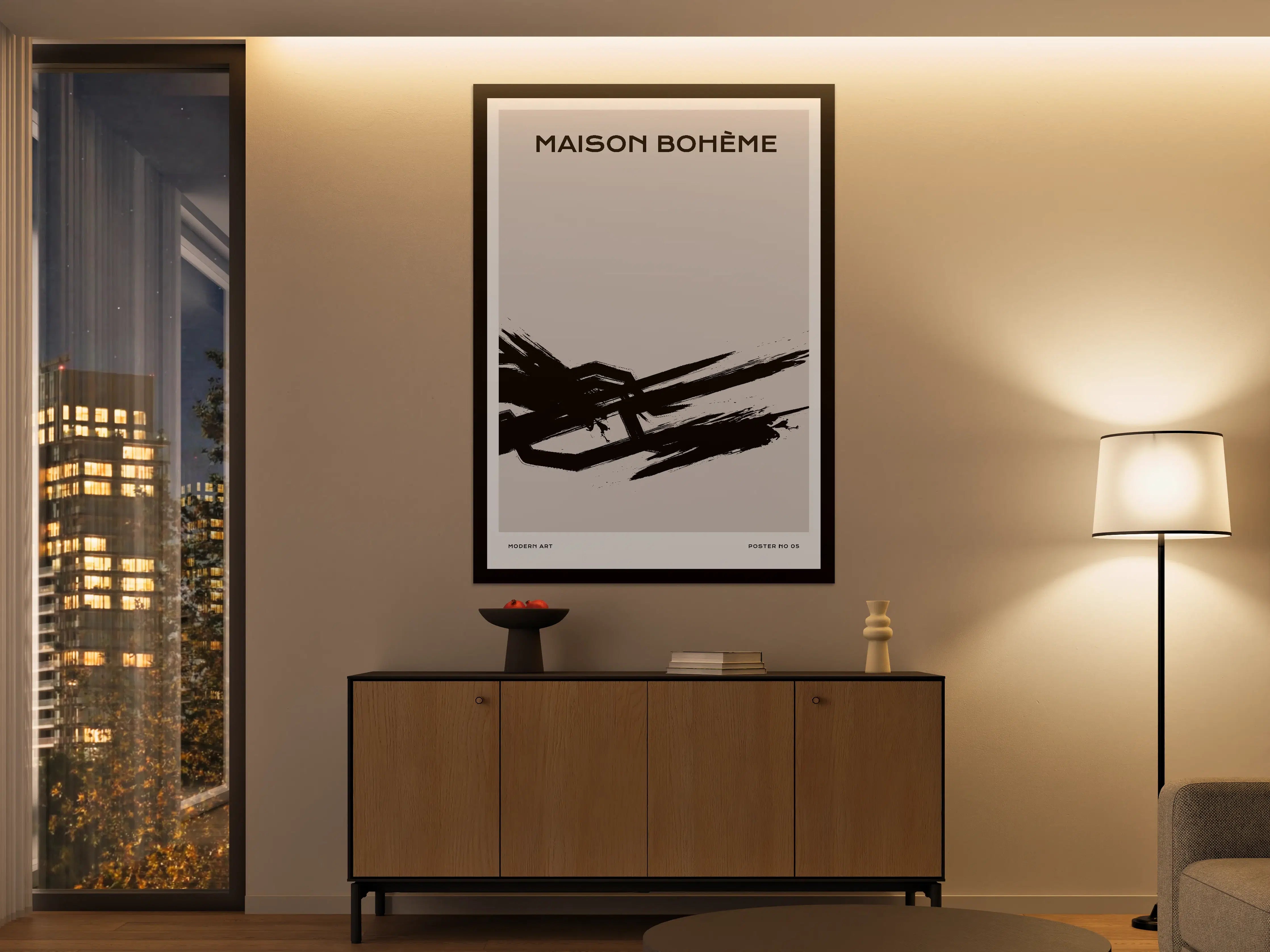 Große Wandbilder - Moderne Schwarz-Weiß-Aktion