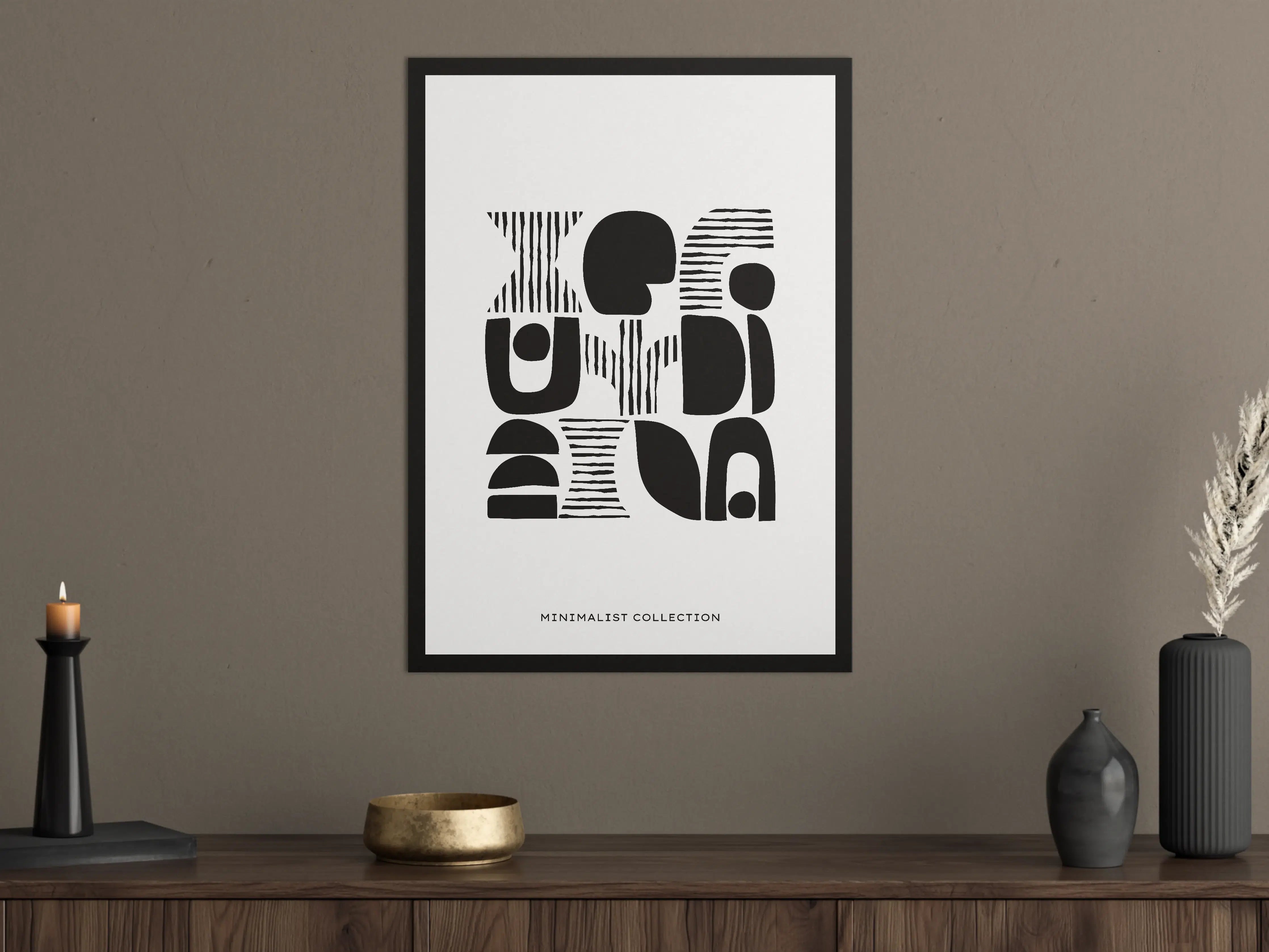 Große Wandbilder - Moderne Schwarz-Weiß-Designkunst