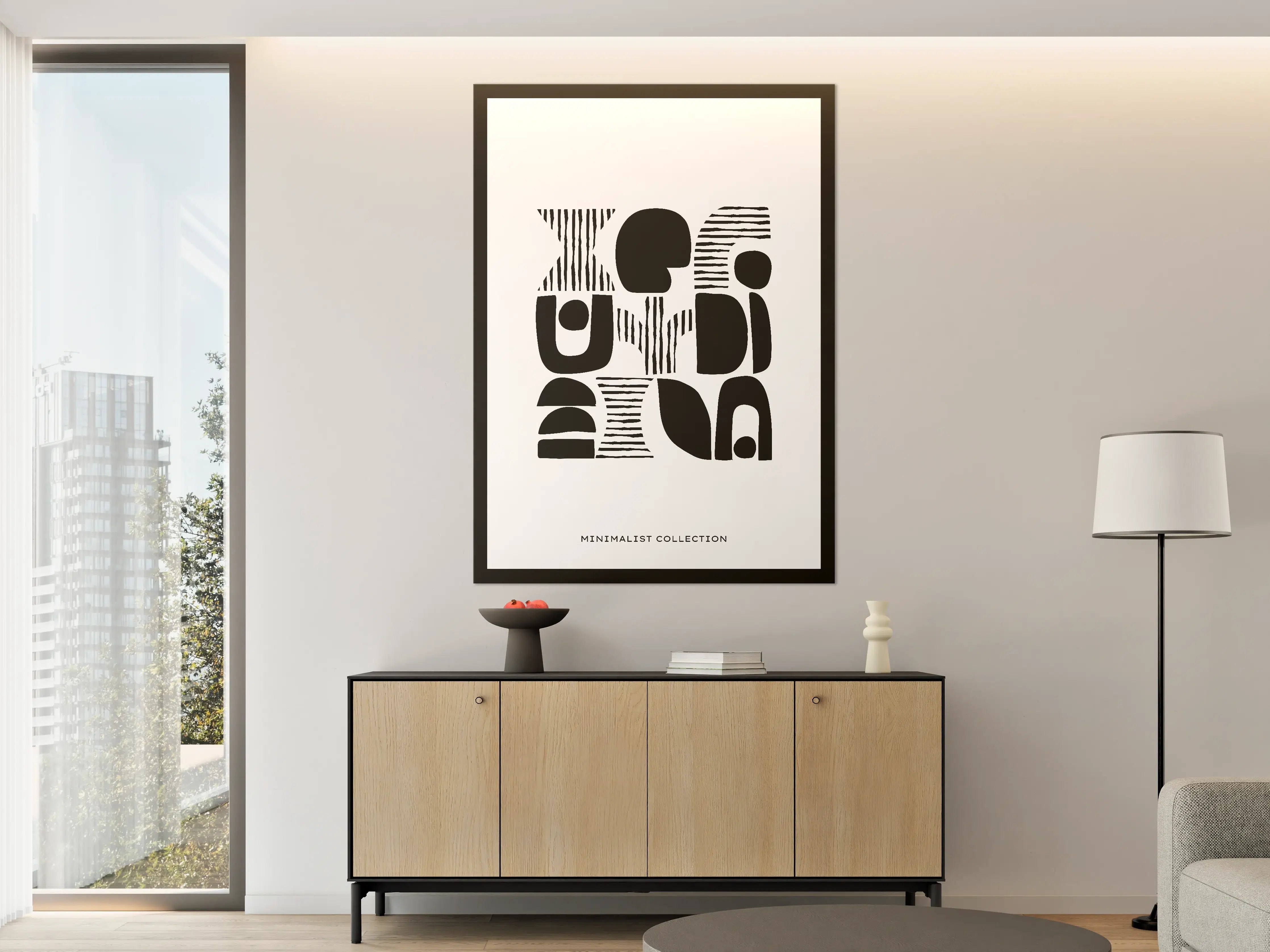 Große Wandbilder - Moderne Schwarz-Weiß-Designkunst