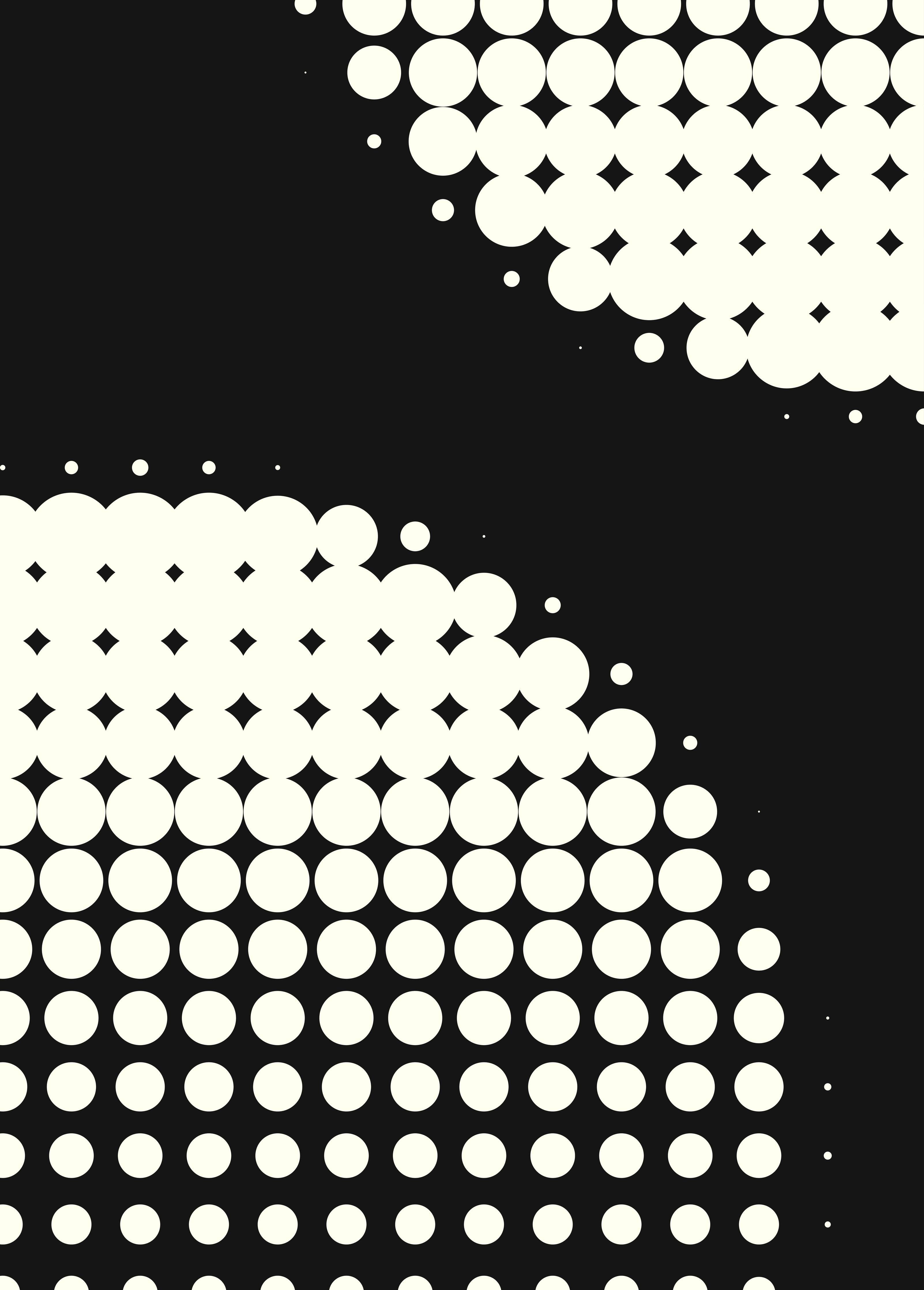 Große Wandbilder-Moderne Schwarz-Weiß-Dots-Design