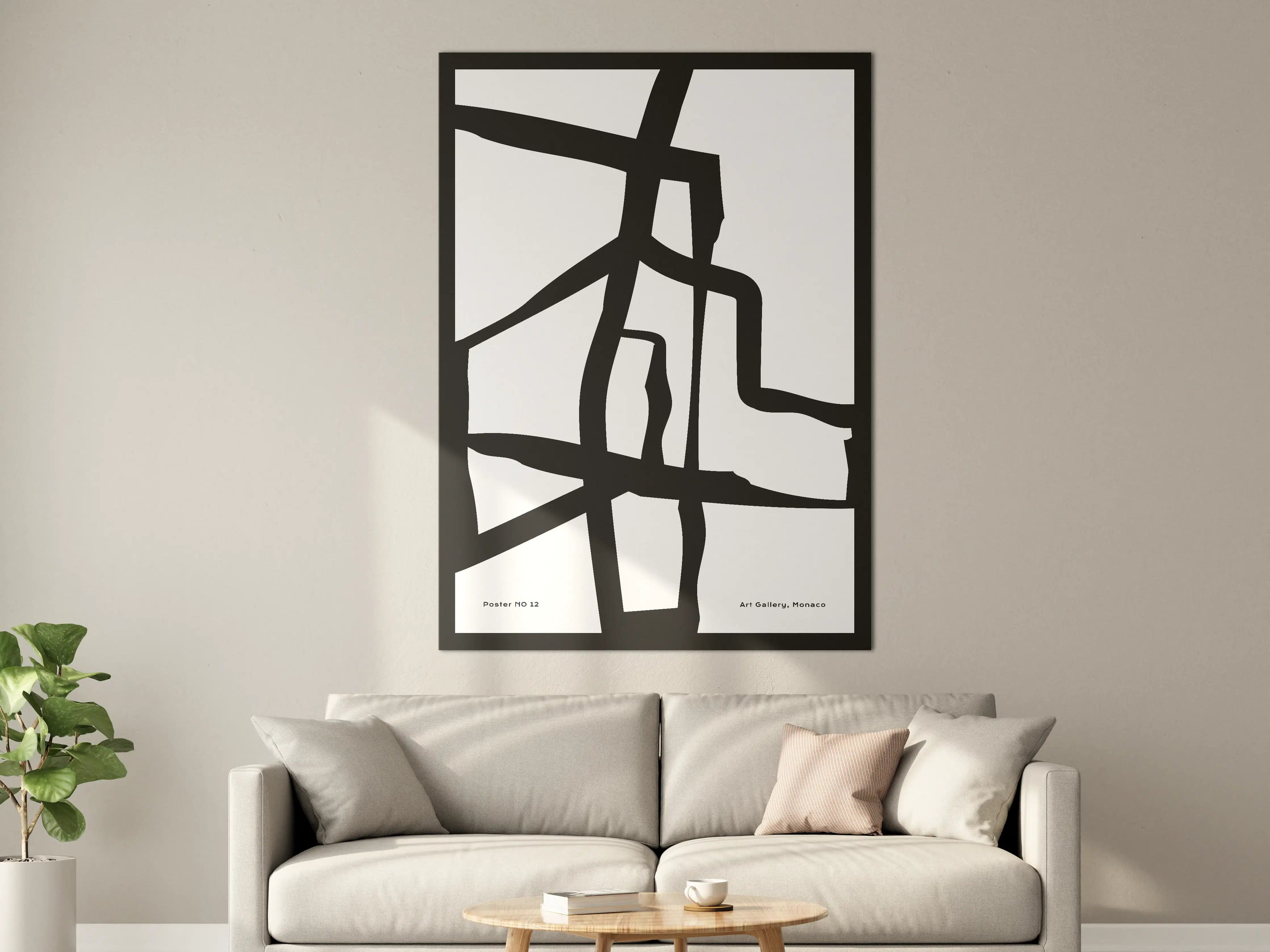 Große Wandbilder - Moderne Schwarz-Weiß-Graphik