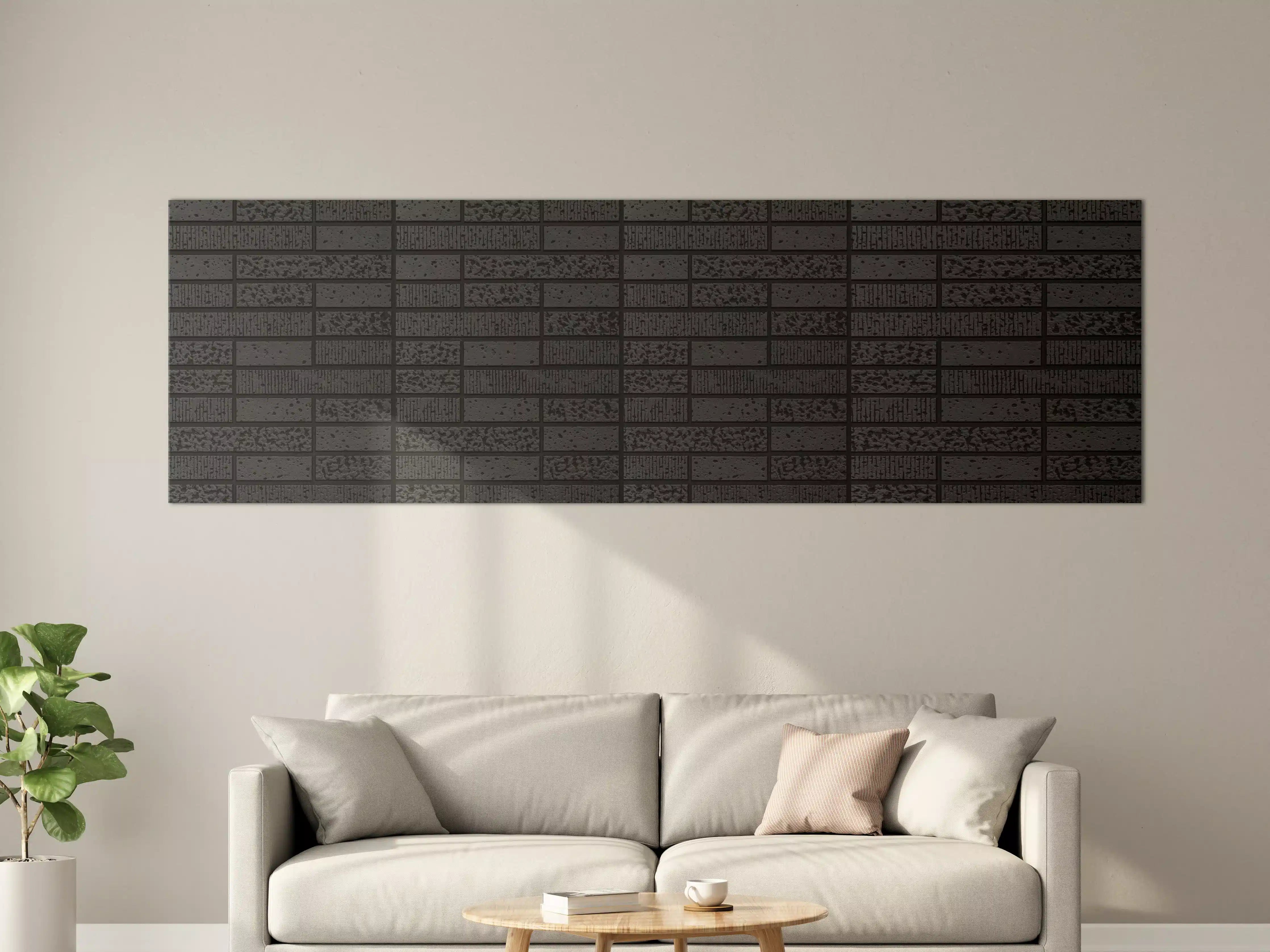 Große Wandbilder - Moderne Schwarze Ziegelwand