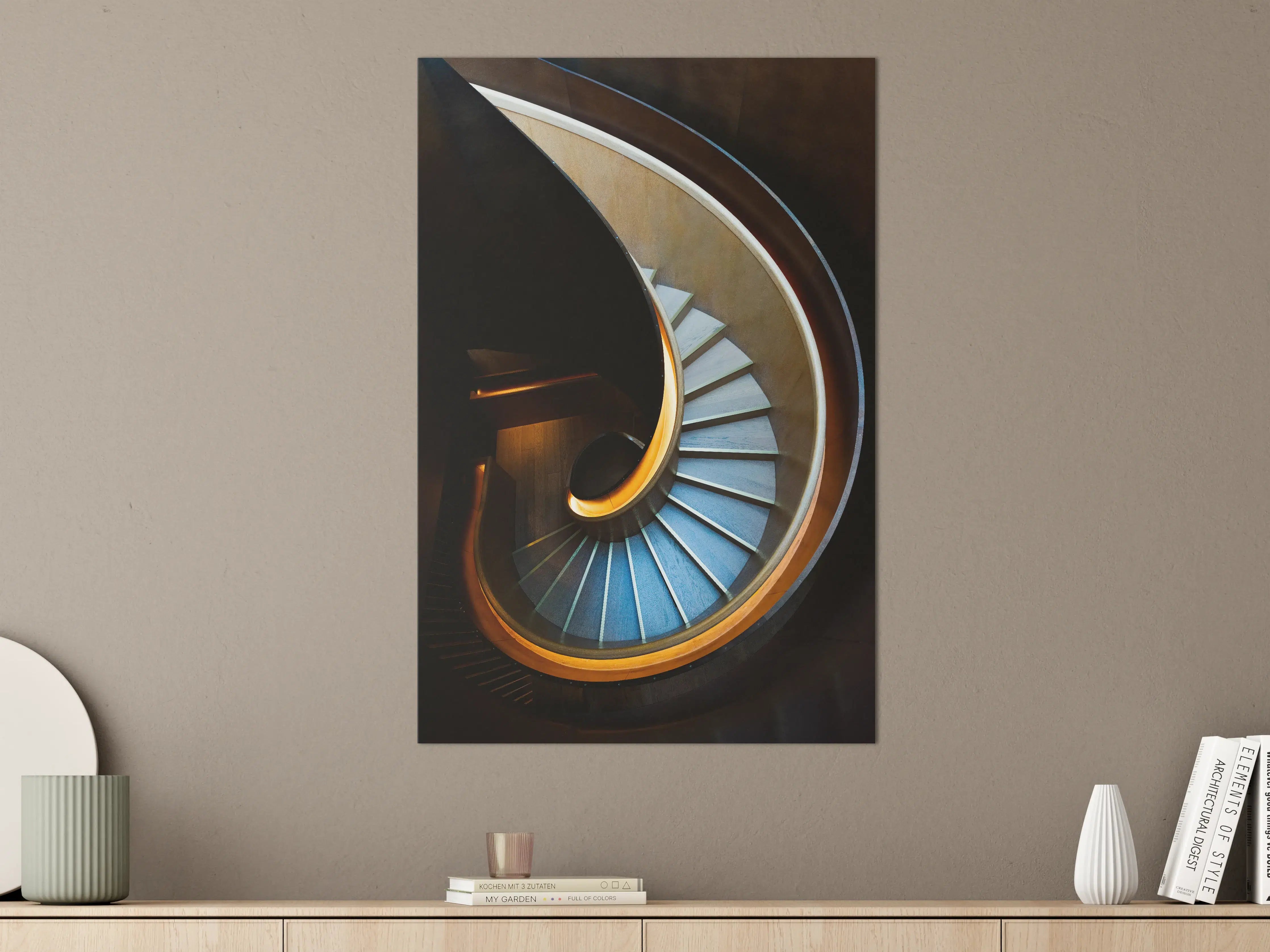 Große Wandbilder - Moderne Spiraltreppe Design