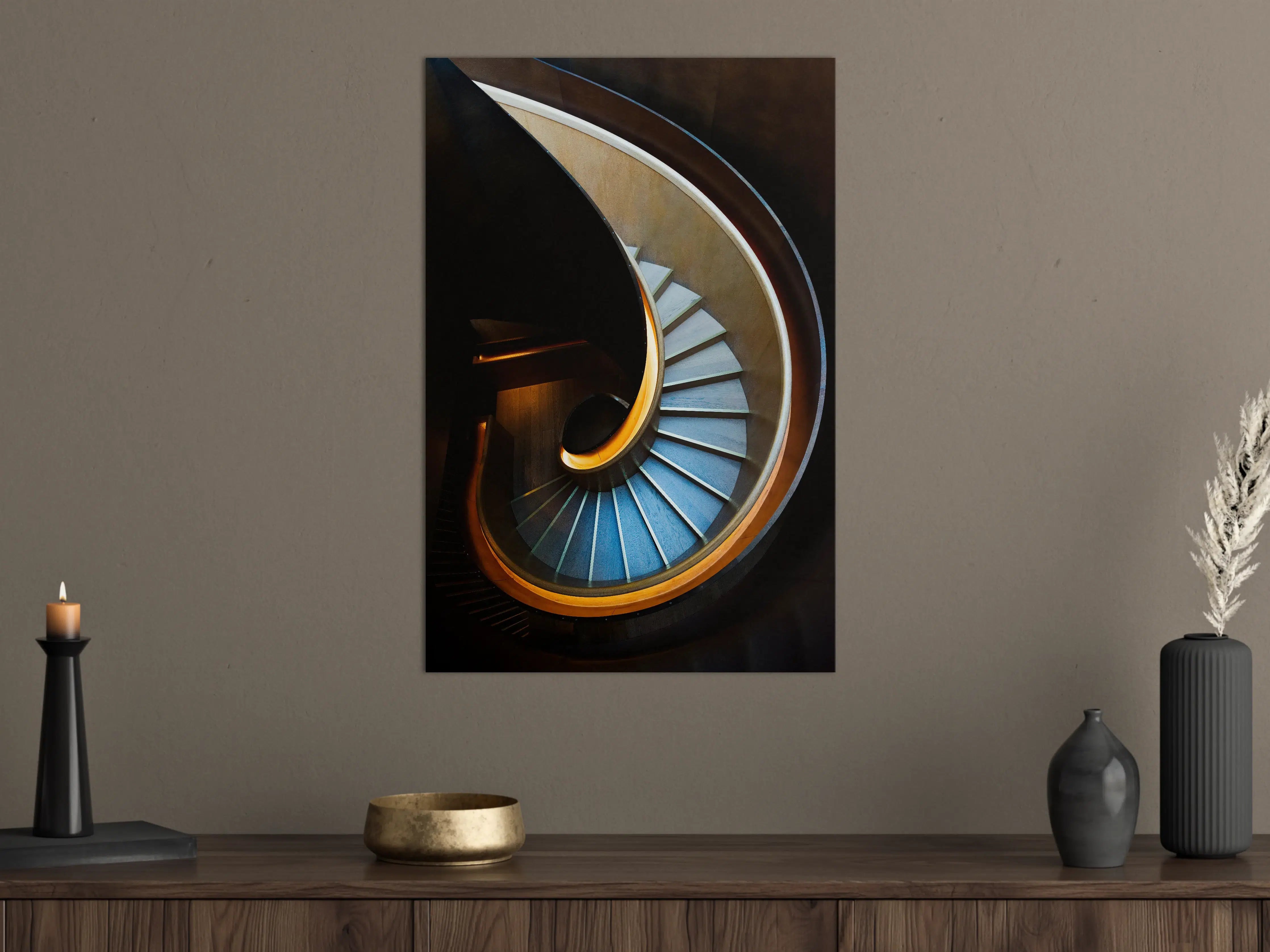 Große Wandbilder - Moderne Spiraltreppe Design