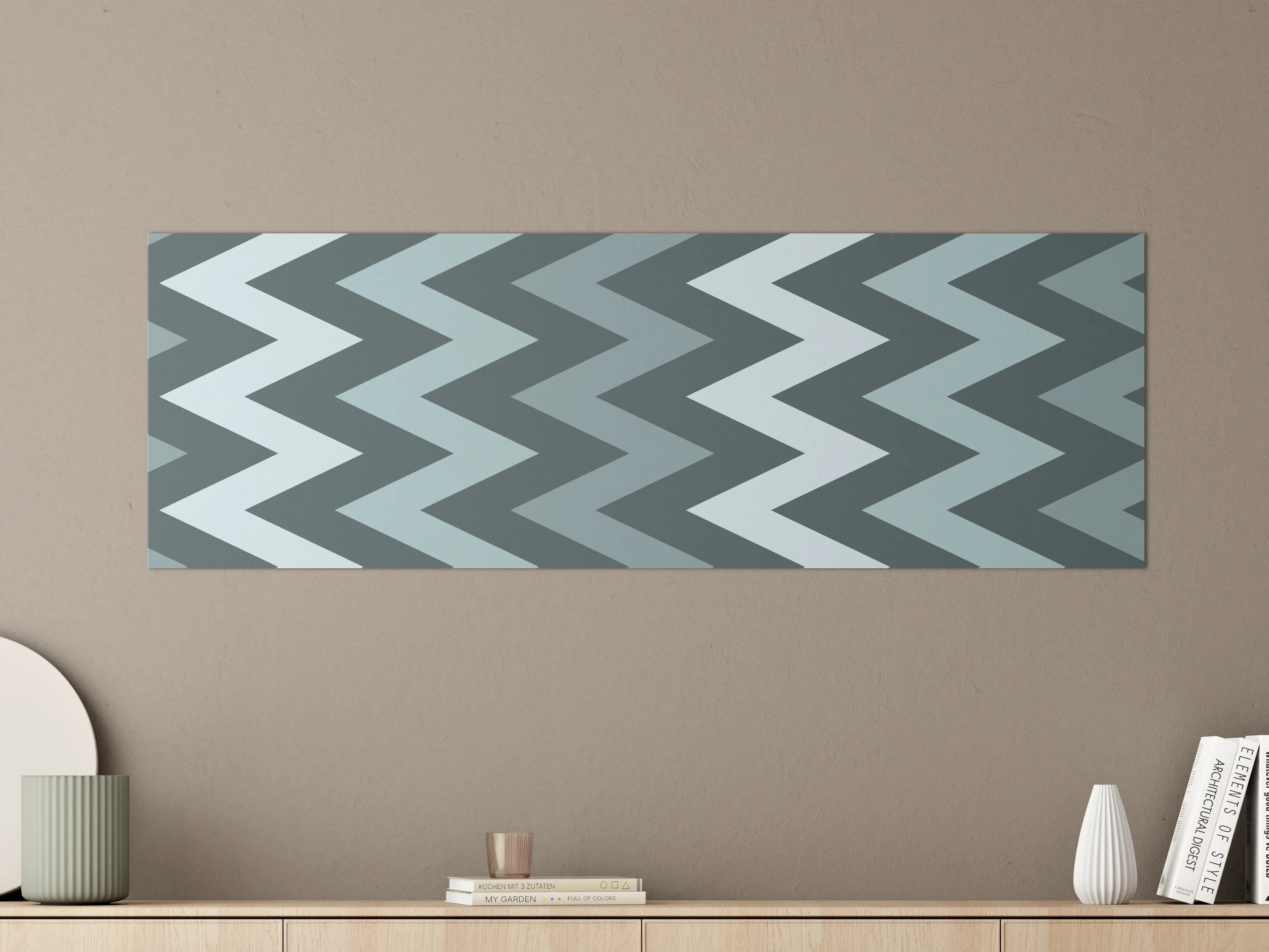 Große Wandbilder - Moderne Zickzack-Muster Wandbild