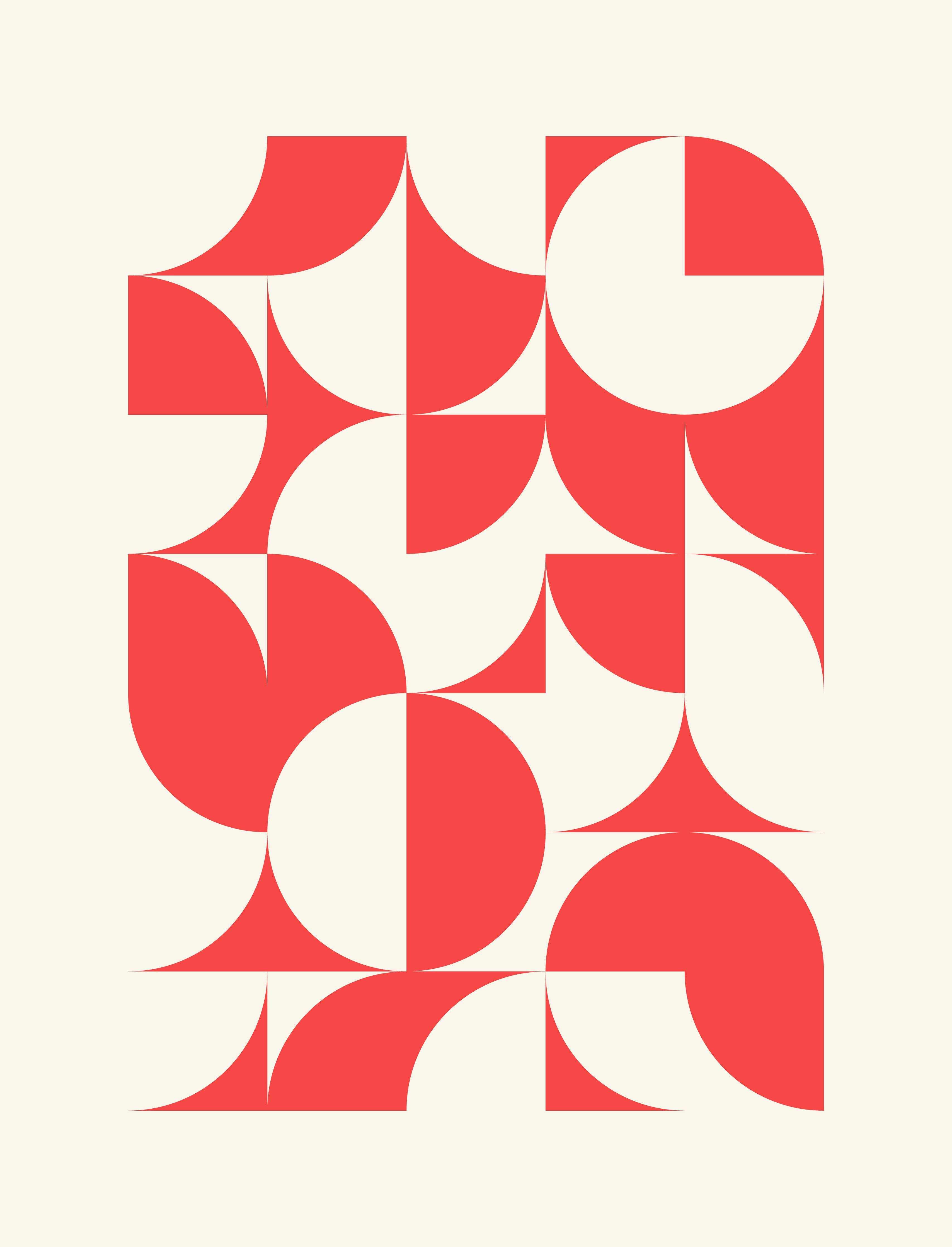 Große Wandbilder-Moderne abstrakte Geometrie in Rot