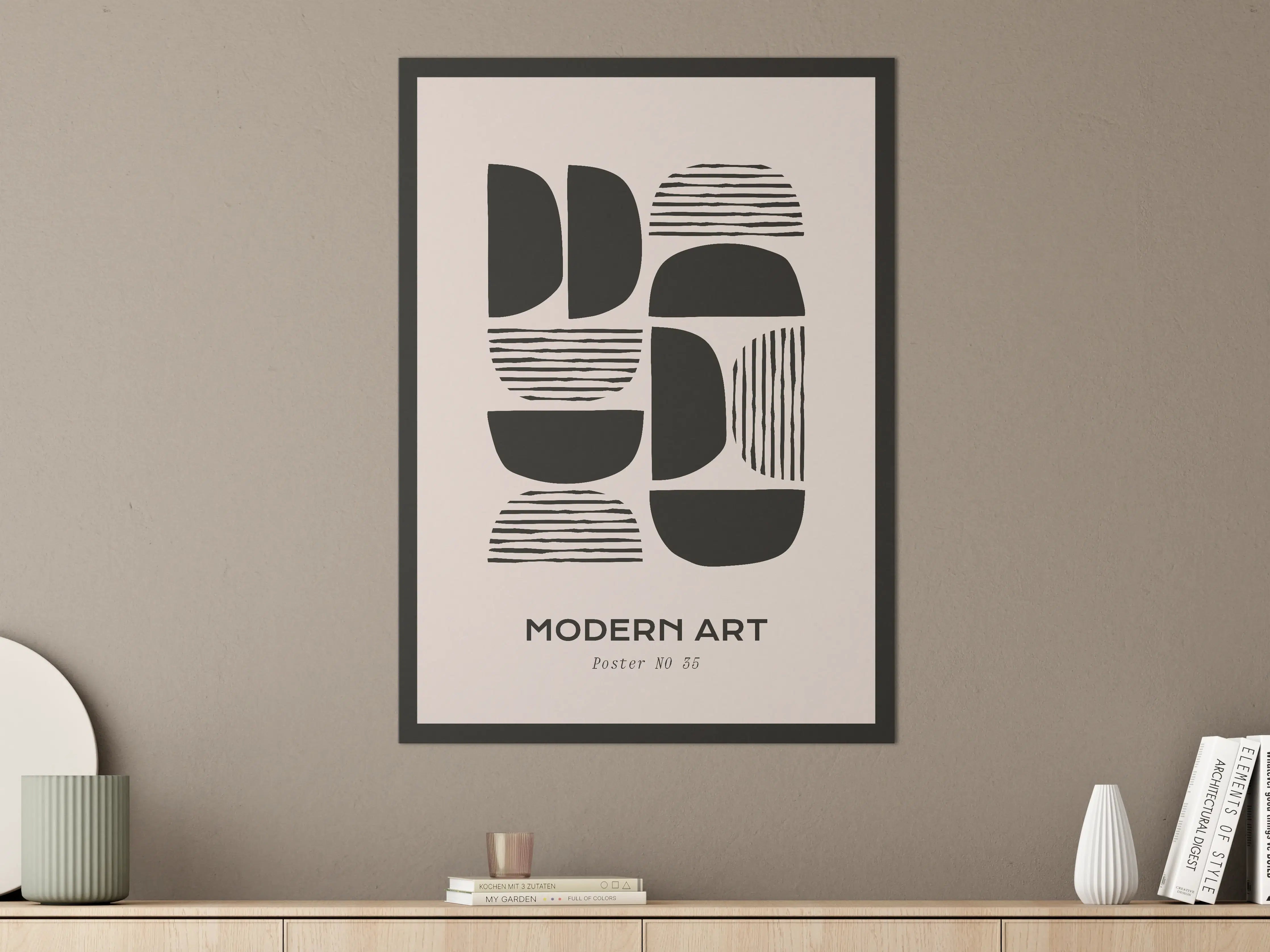 Große Wandbilder - Moderne abstrakte Kunst in Schwarz-Tönen