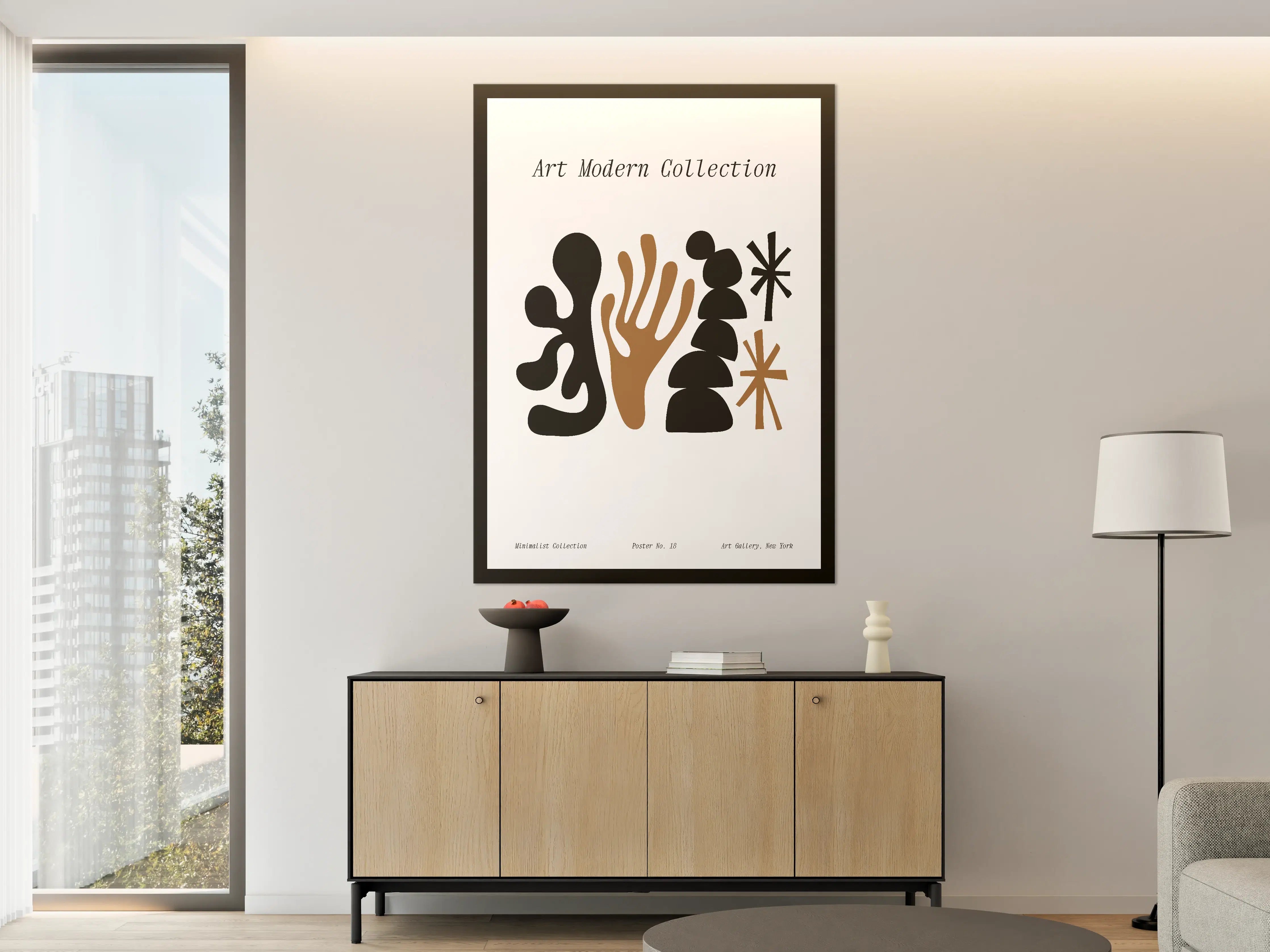 Große Wandbilder - Moderne abstrakte Kunst in Schwarz und Braun