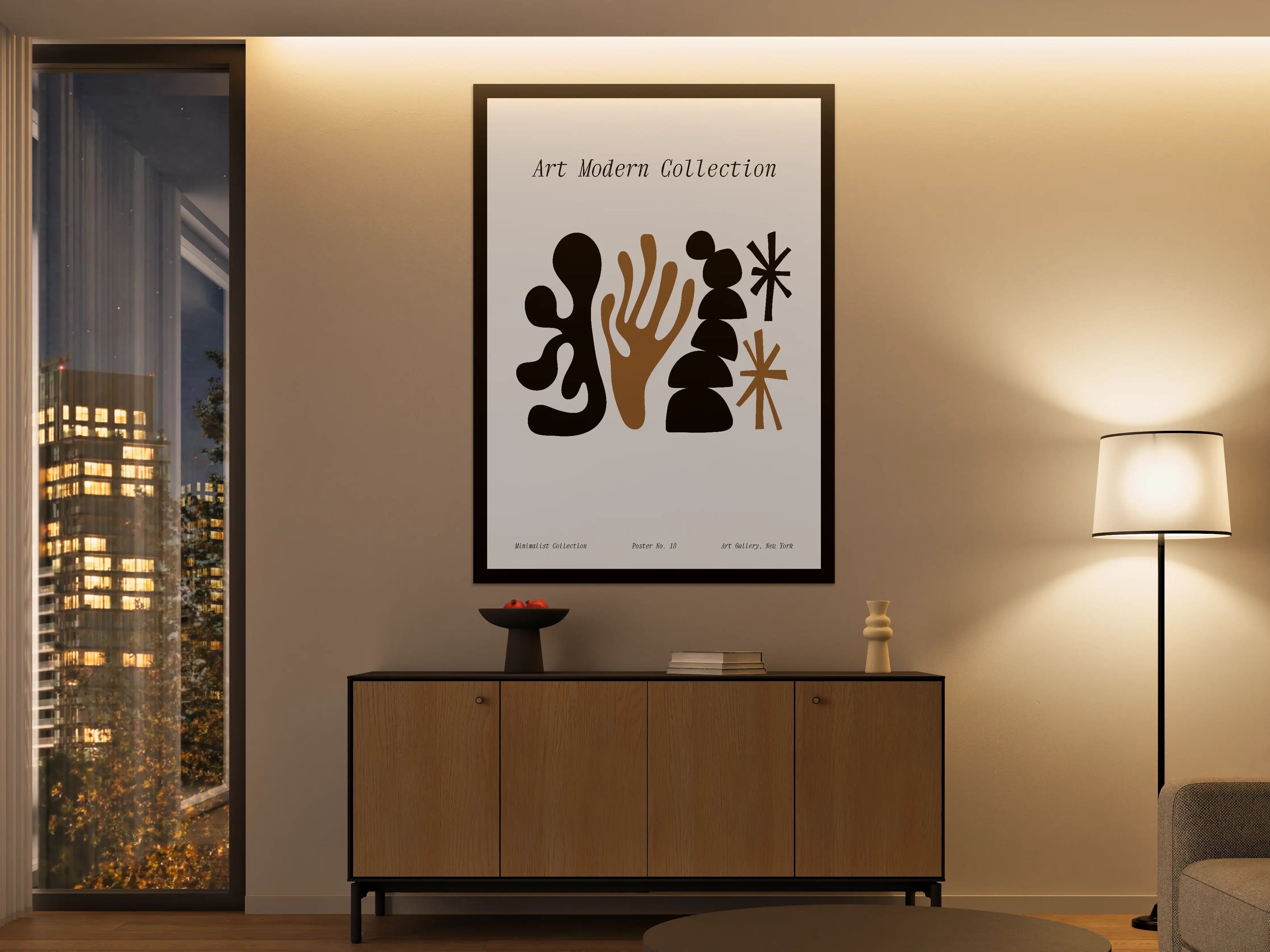 Große Wandbilder - Moderne abstrakte Kunst in Schwarz und Braun
