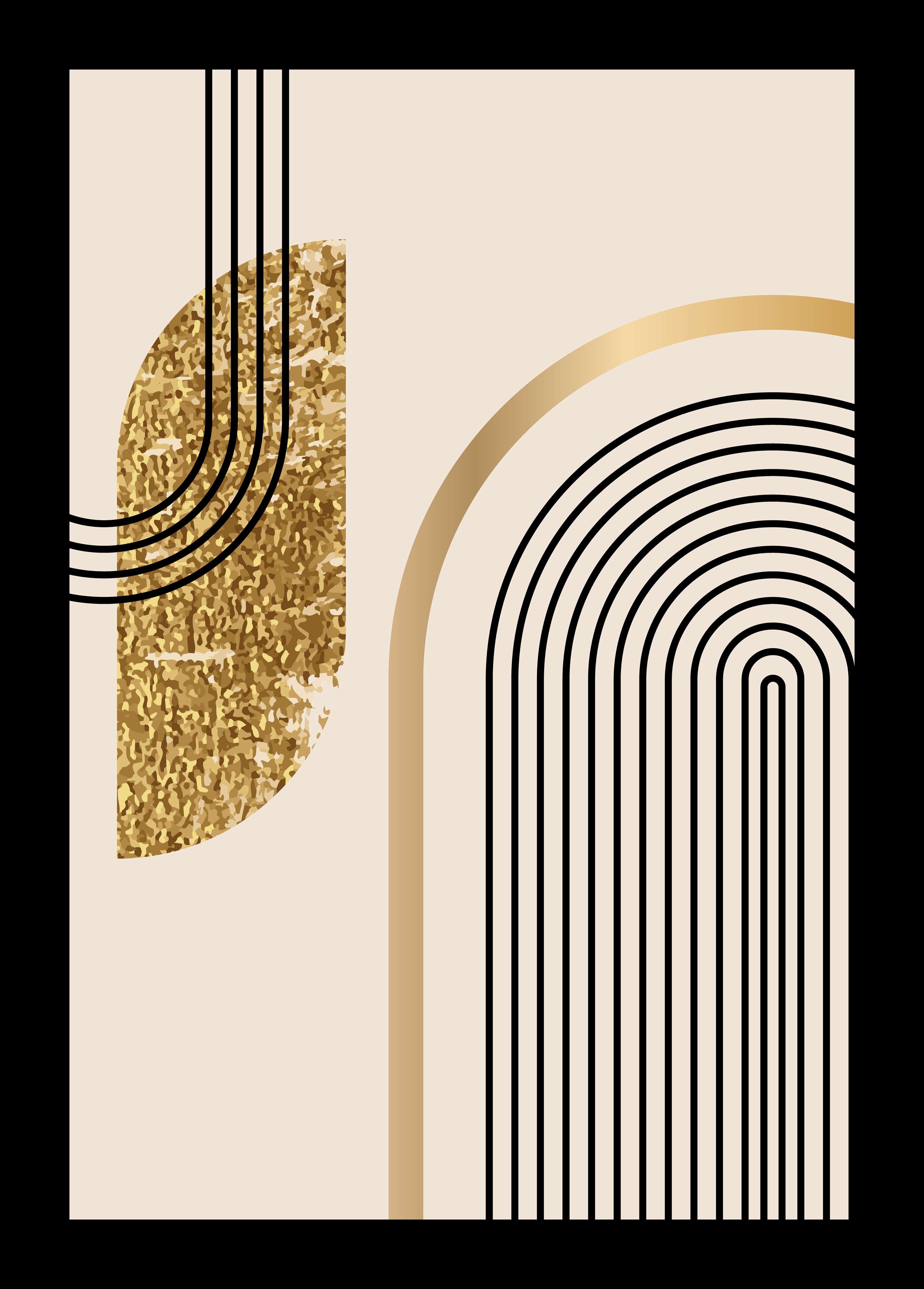 Große Wandbilder-Moderne abstrakte Kunst in Schwarz, Weiß und Gold