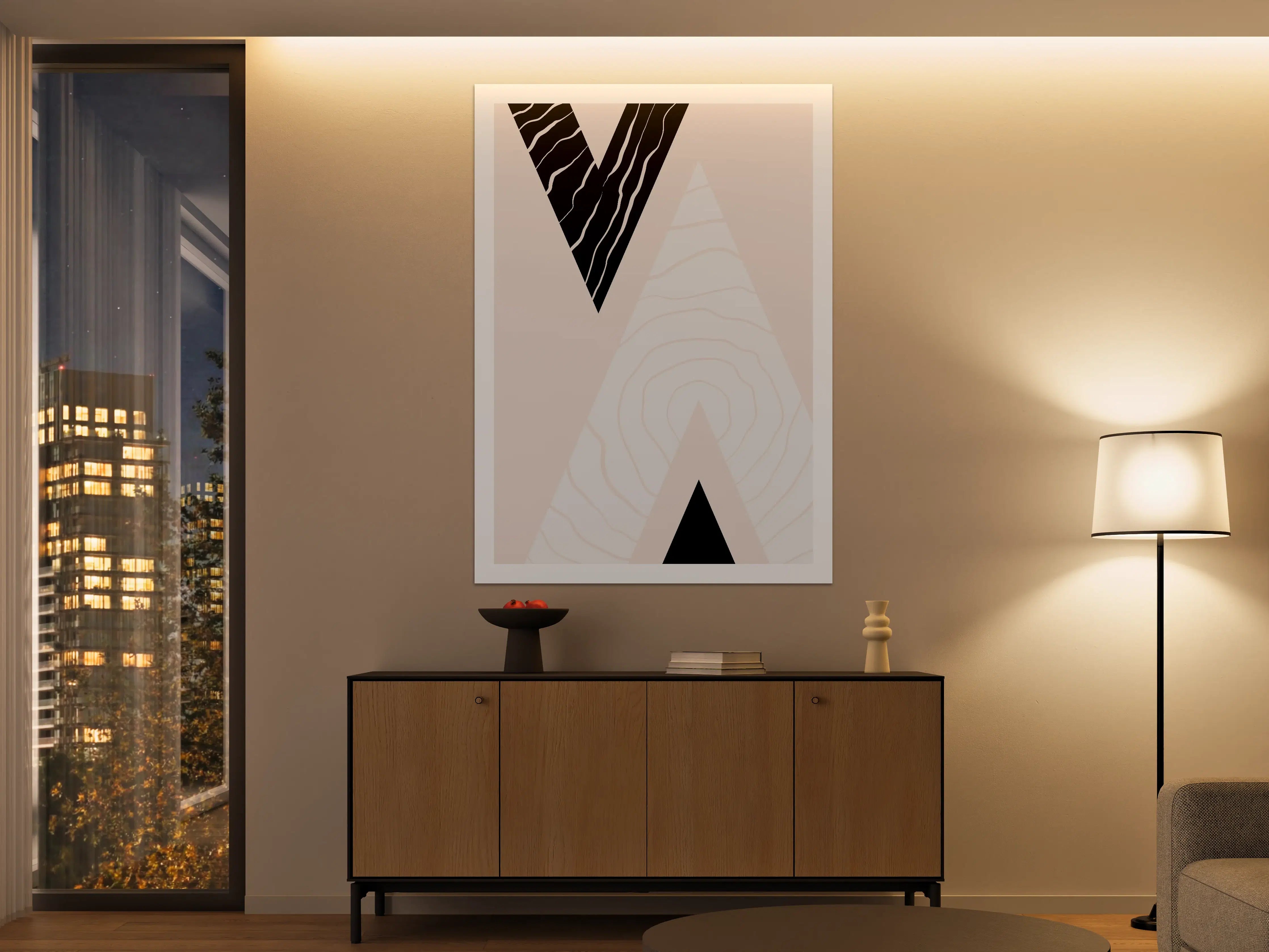 Große Wandbilder - Moderne abstrakte Kunst mit Farbkontrasten