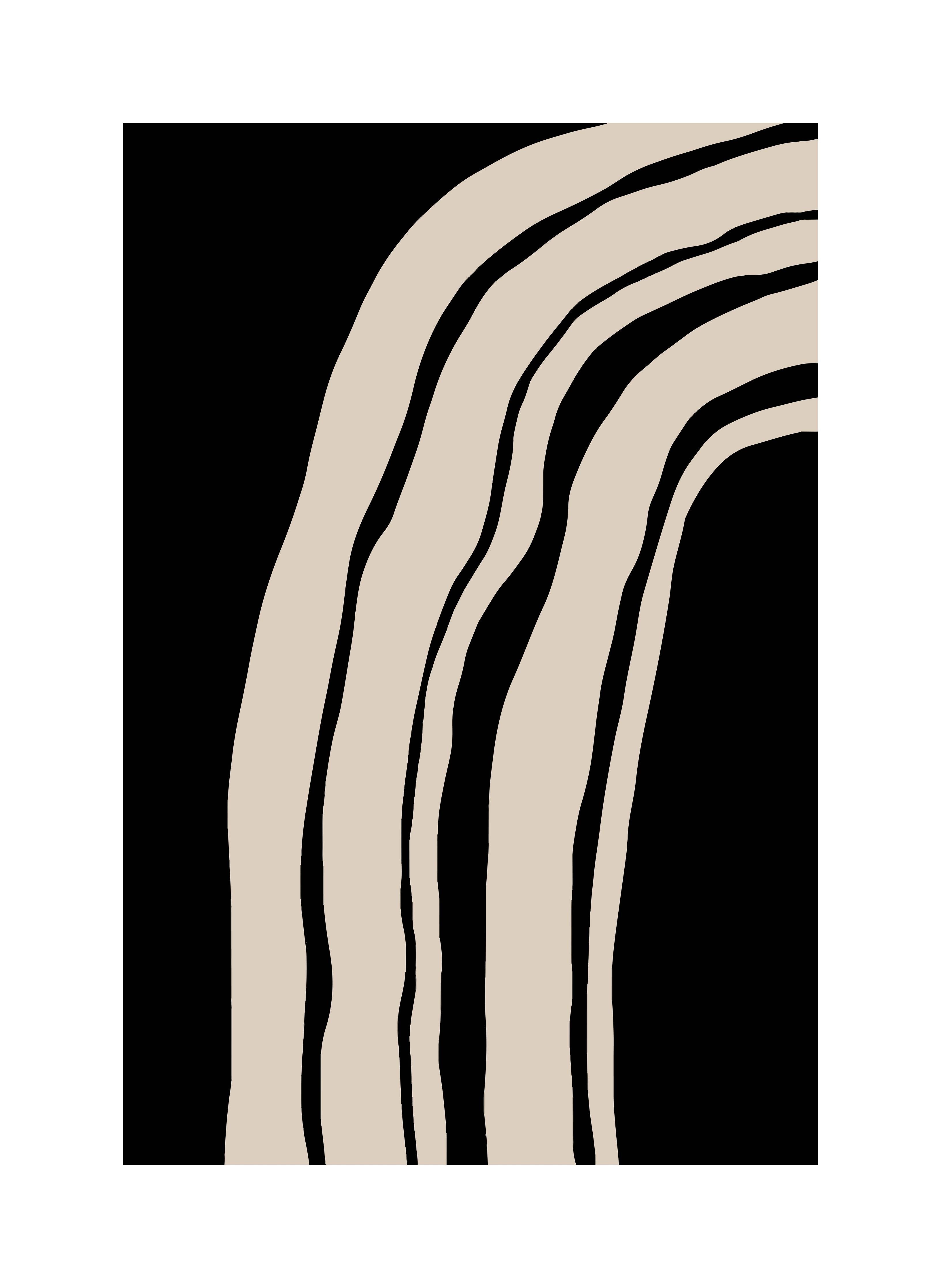 Große Wandbilder-Moderne abstrakte Linien in Beige und Schwarz