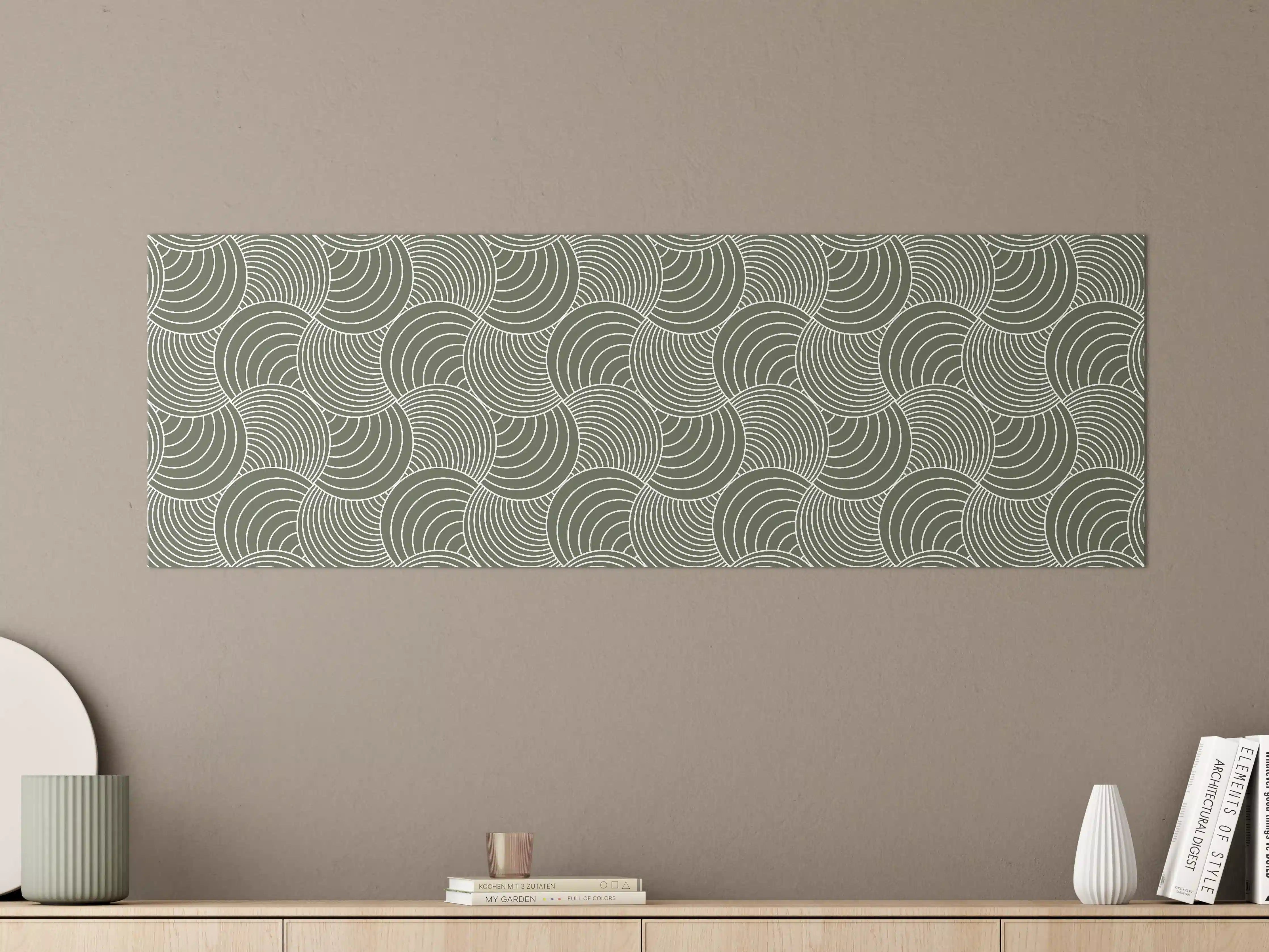 Große Wandbilder - Moderne abstrakte Musteroptik in Grau und Beige