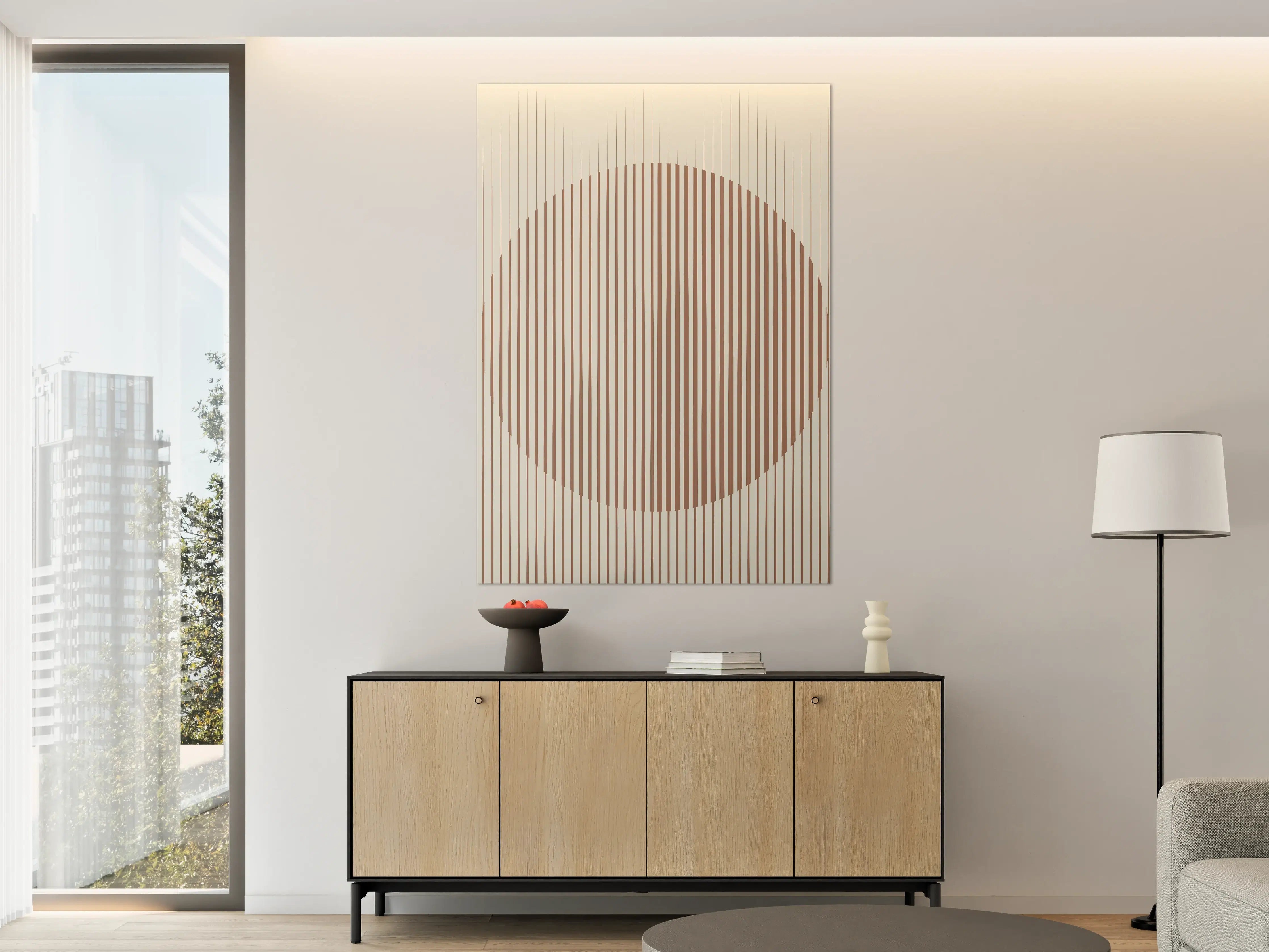 Große Wandbilder - Moderne abstrakte Wanddekoration in neutralen Tönen