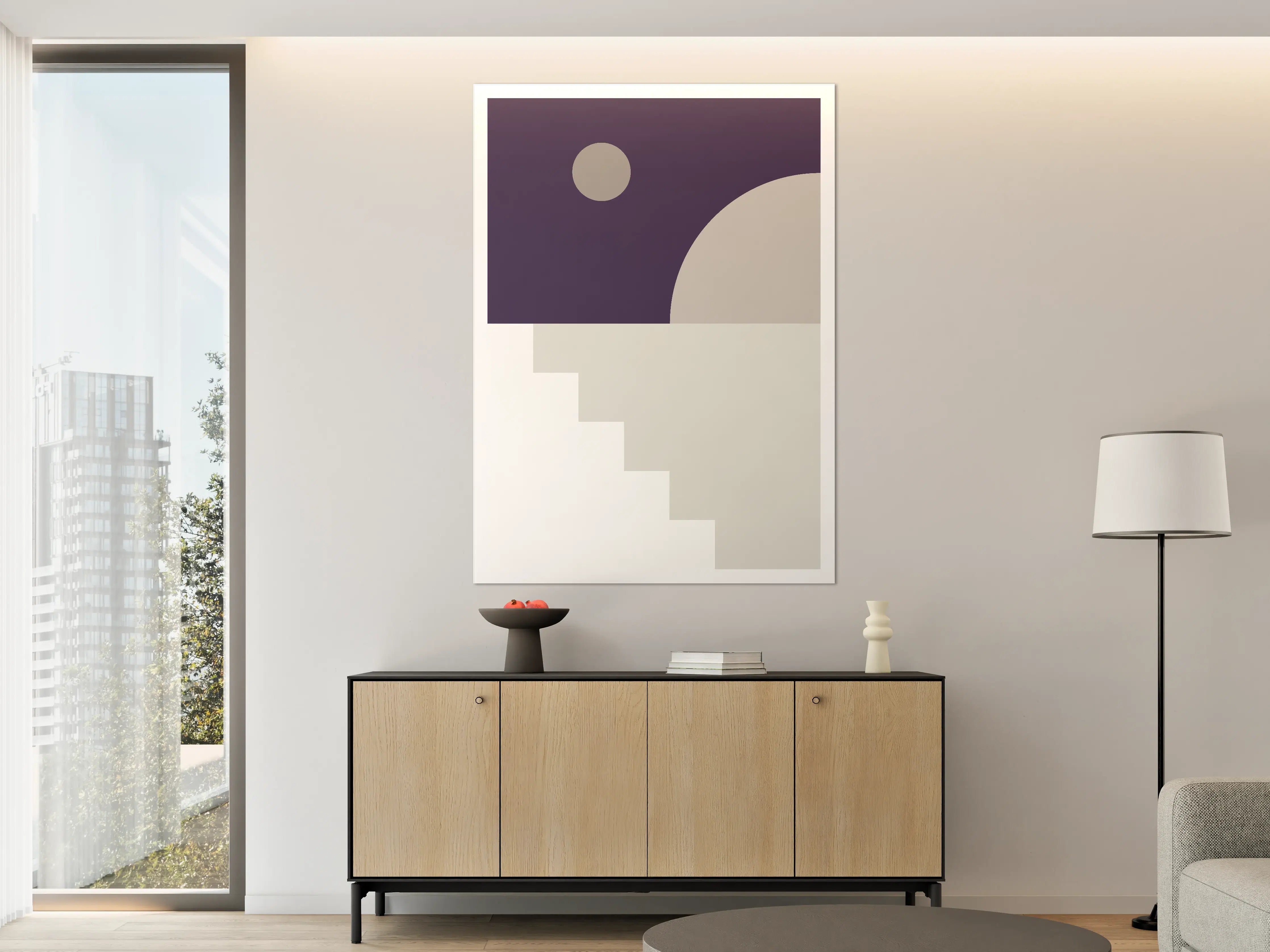 Große Wandbilder - Moderne abstrakte Wandkunst in Grautönen