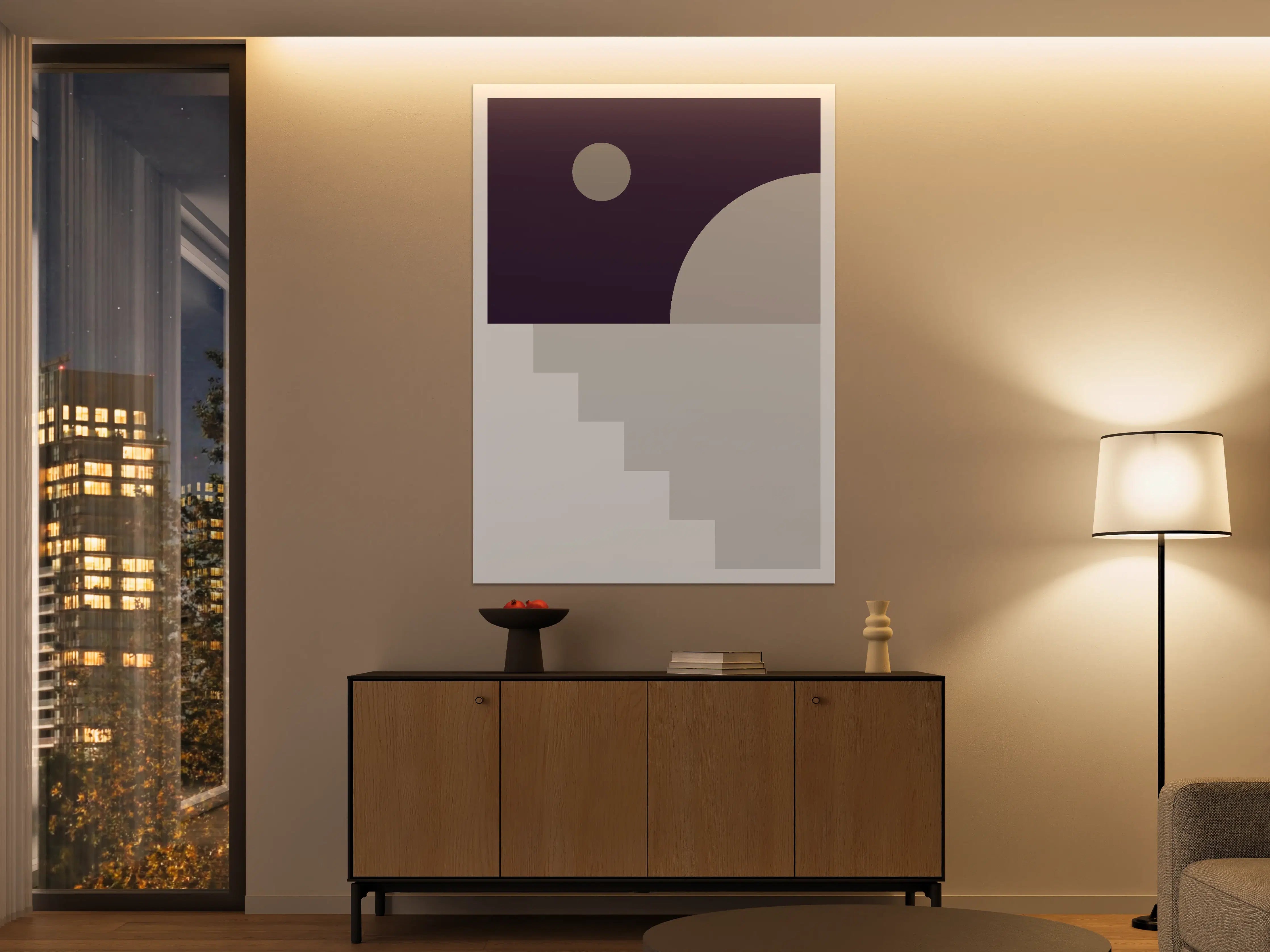 Große Wandbilder - Moderne abstrakte Wandkunst in Grautönen