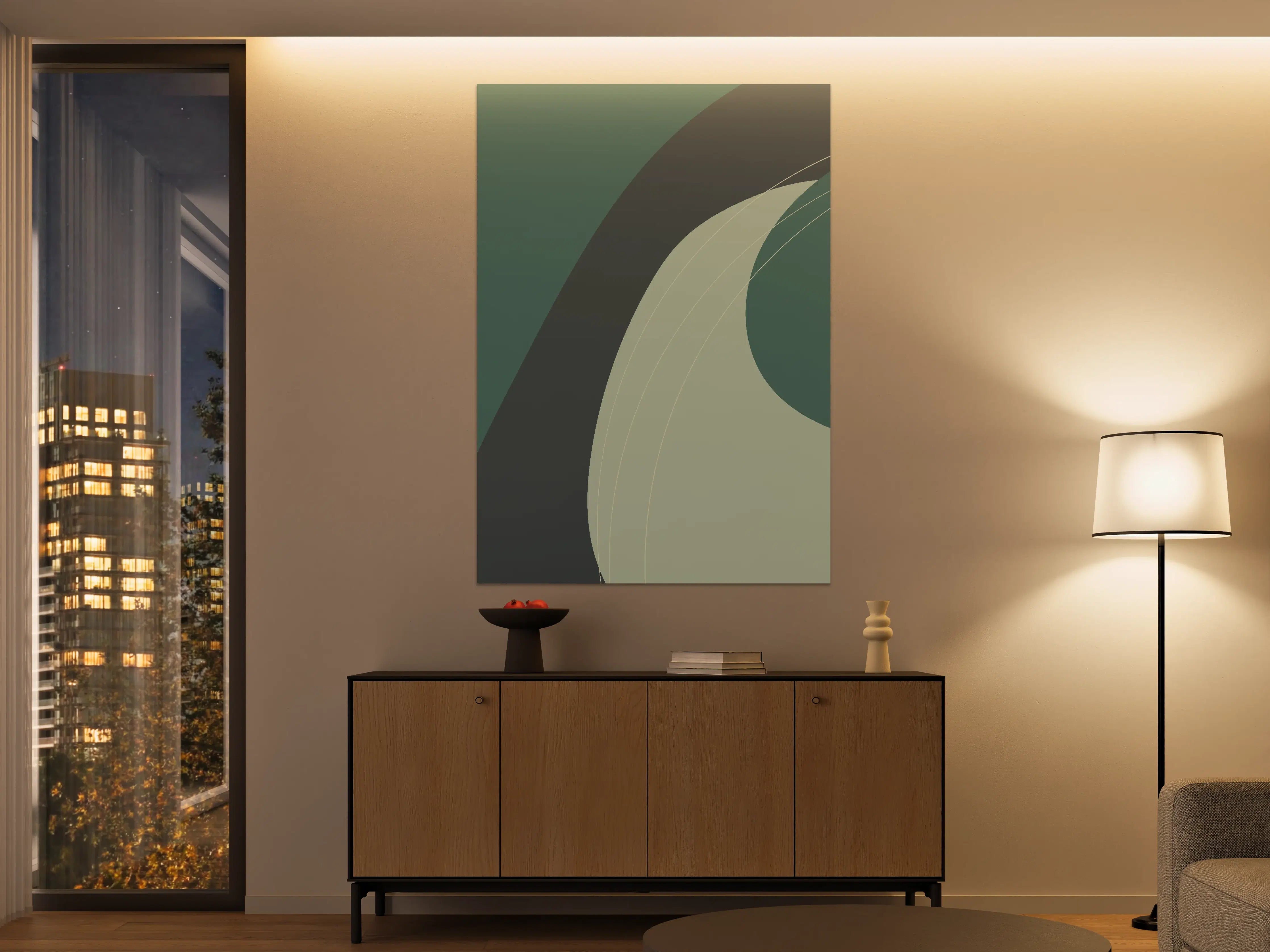 Große Wandbilder - Moderne abstrakte Wandkunst in Grüntönen